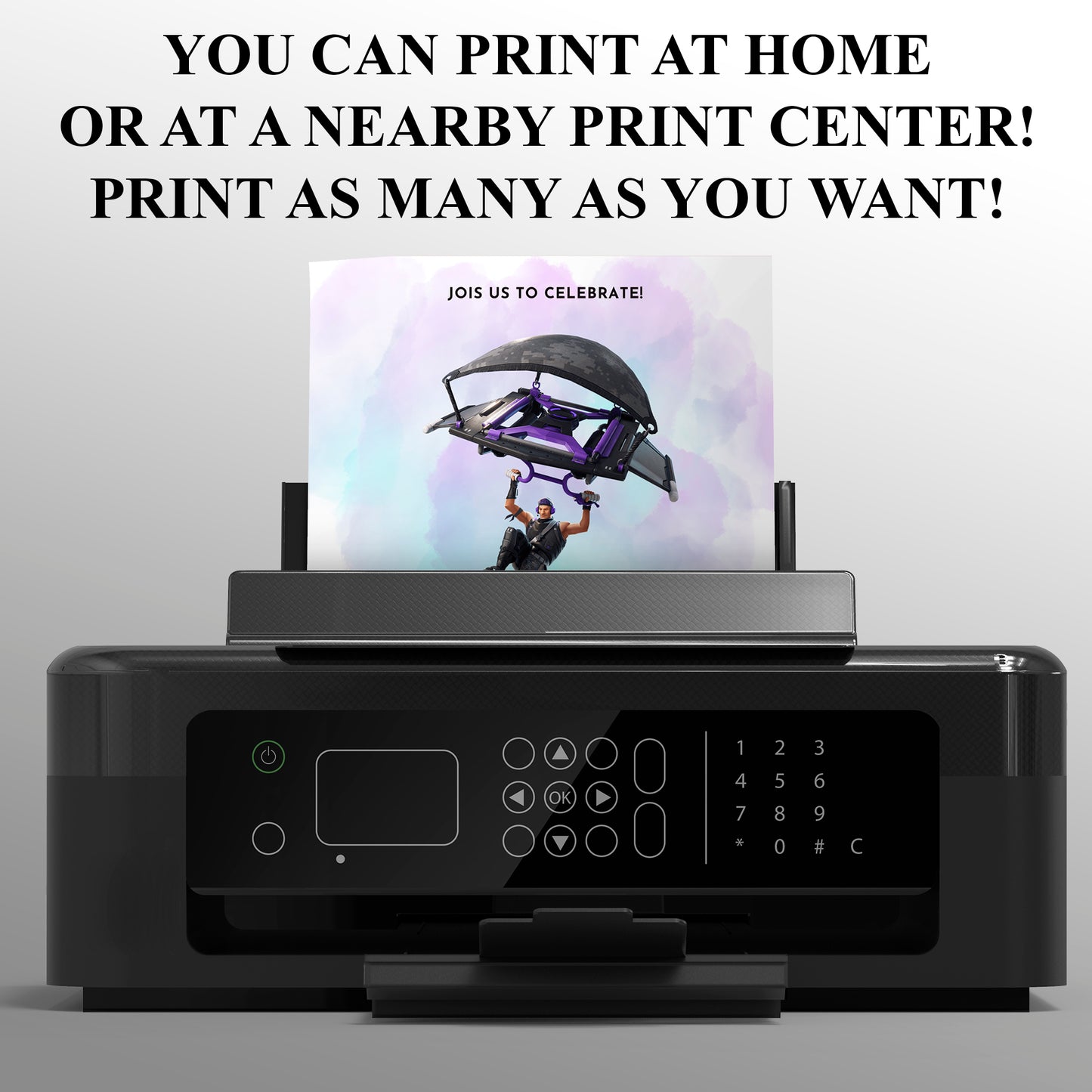 Printable Fortnite Birthday Invitations - CreativeRino