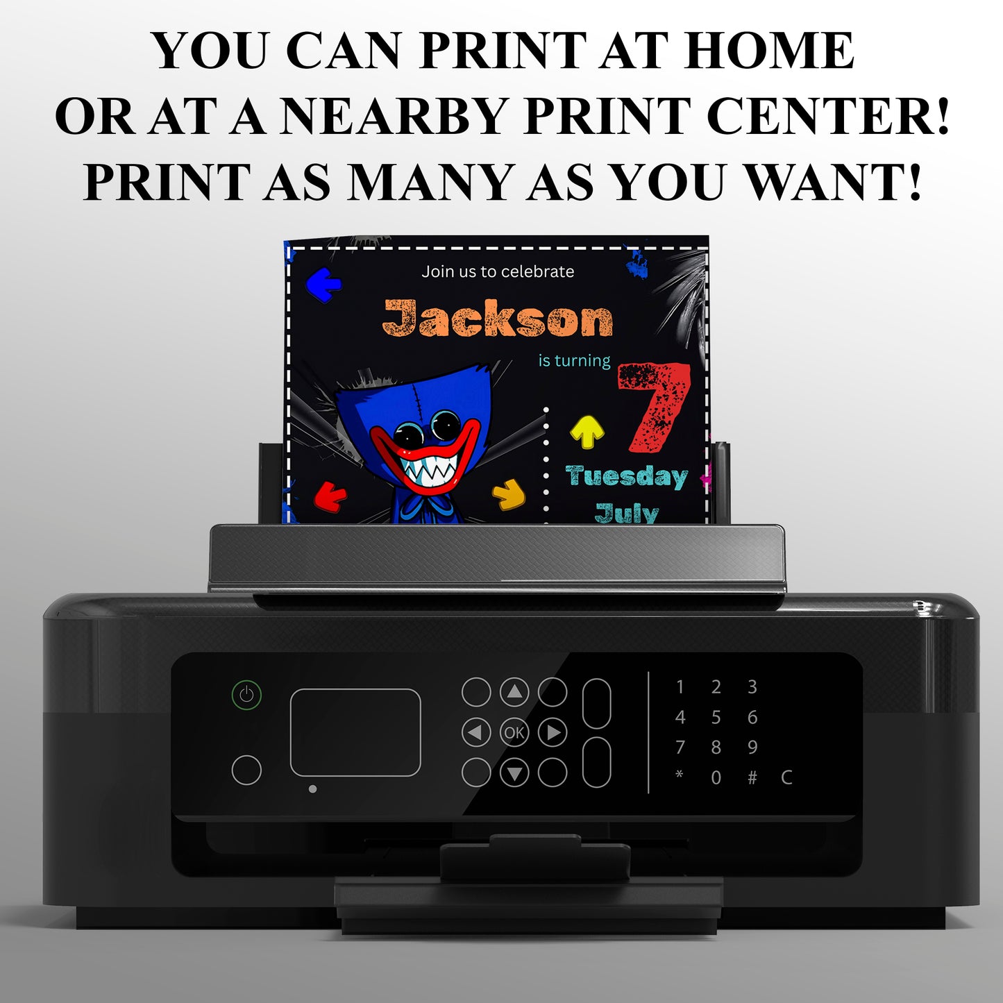 Printable Poppy Playtime Birthday Invitation - CreativeRino