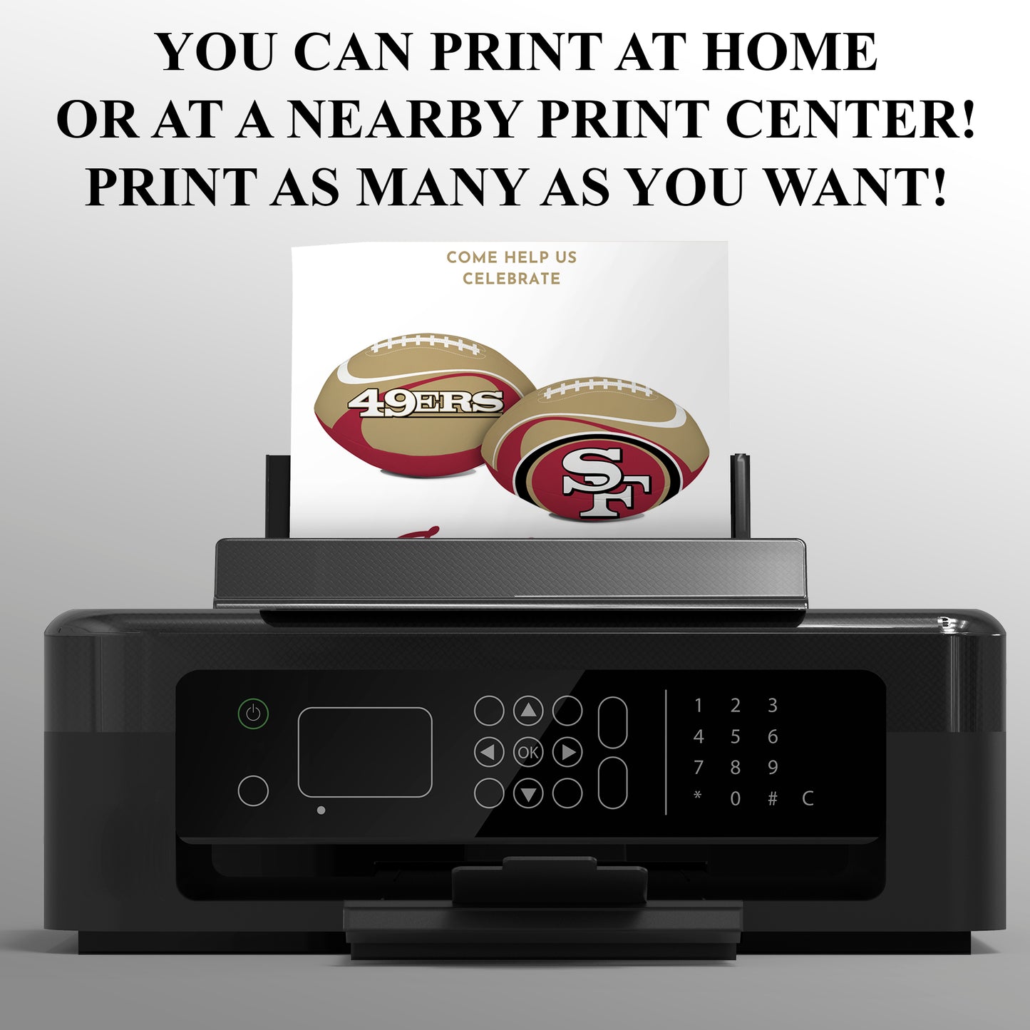 49ers Party Invitations - CreativeRino