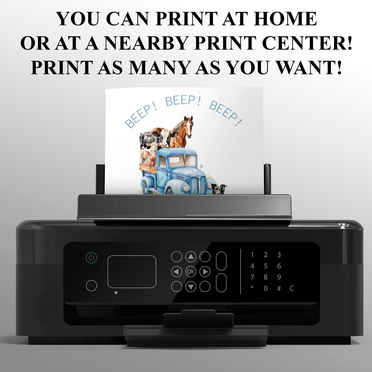 Little Blue Truck Birthday Party Invitation - CreativeRino