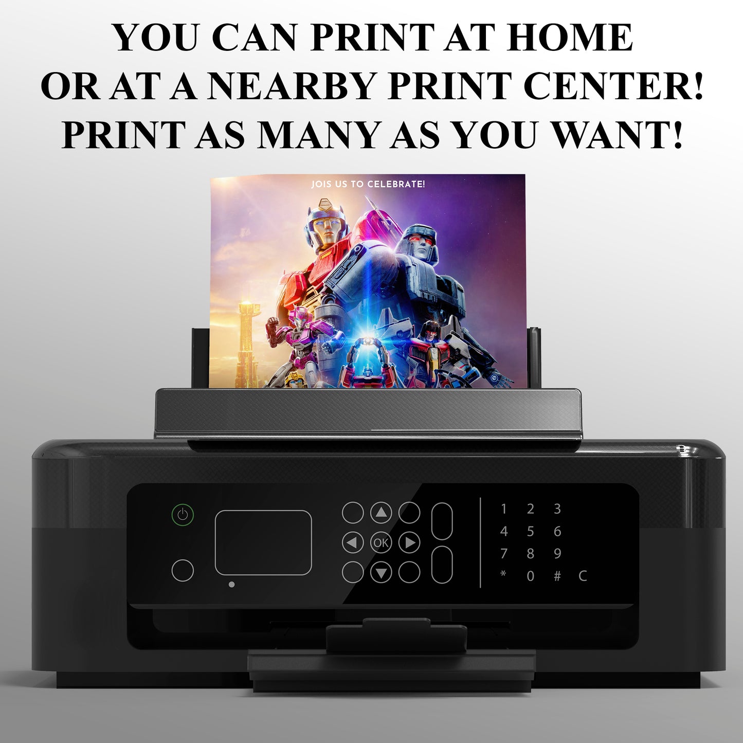 Transformers One Birthday Invitation Template - CreativeRino