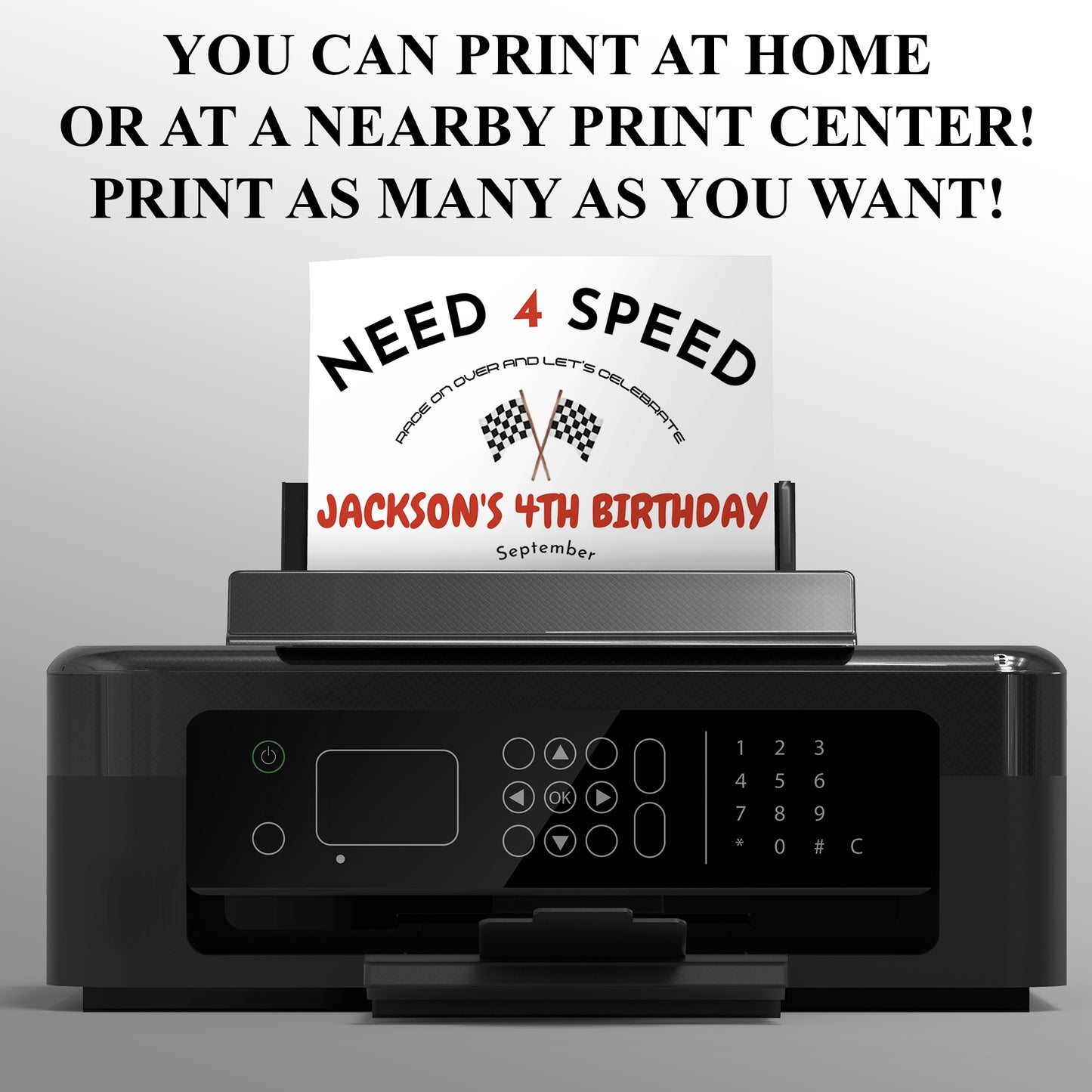 Need For Speed Birthday Party Invitation - CreativeRino