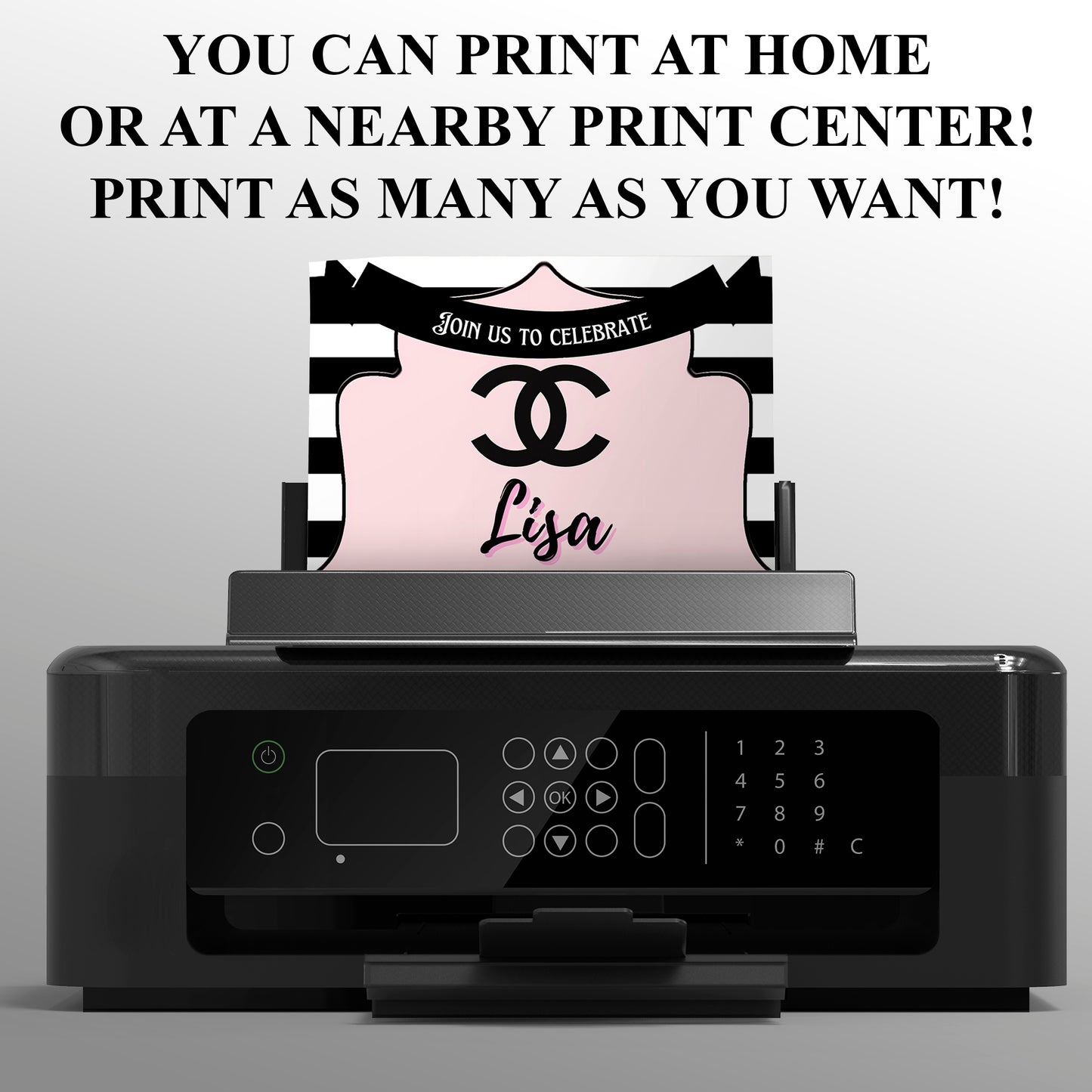 Chanel Birthday Invitation Template - CreativeRino