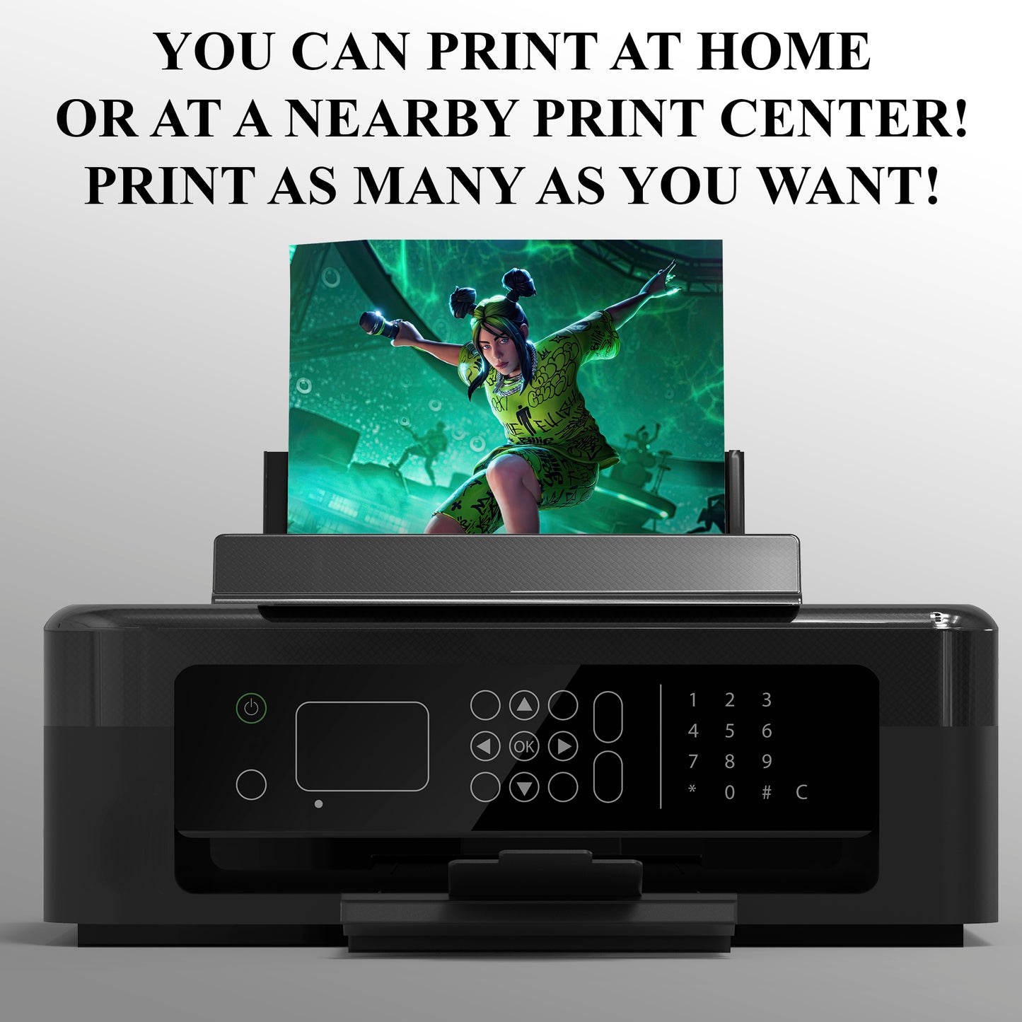 Fortnite Festival Season 3 X Billie Eilish Birthday Invitations - CreativeRino