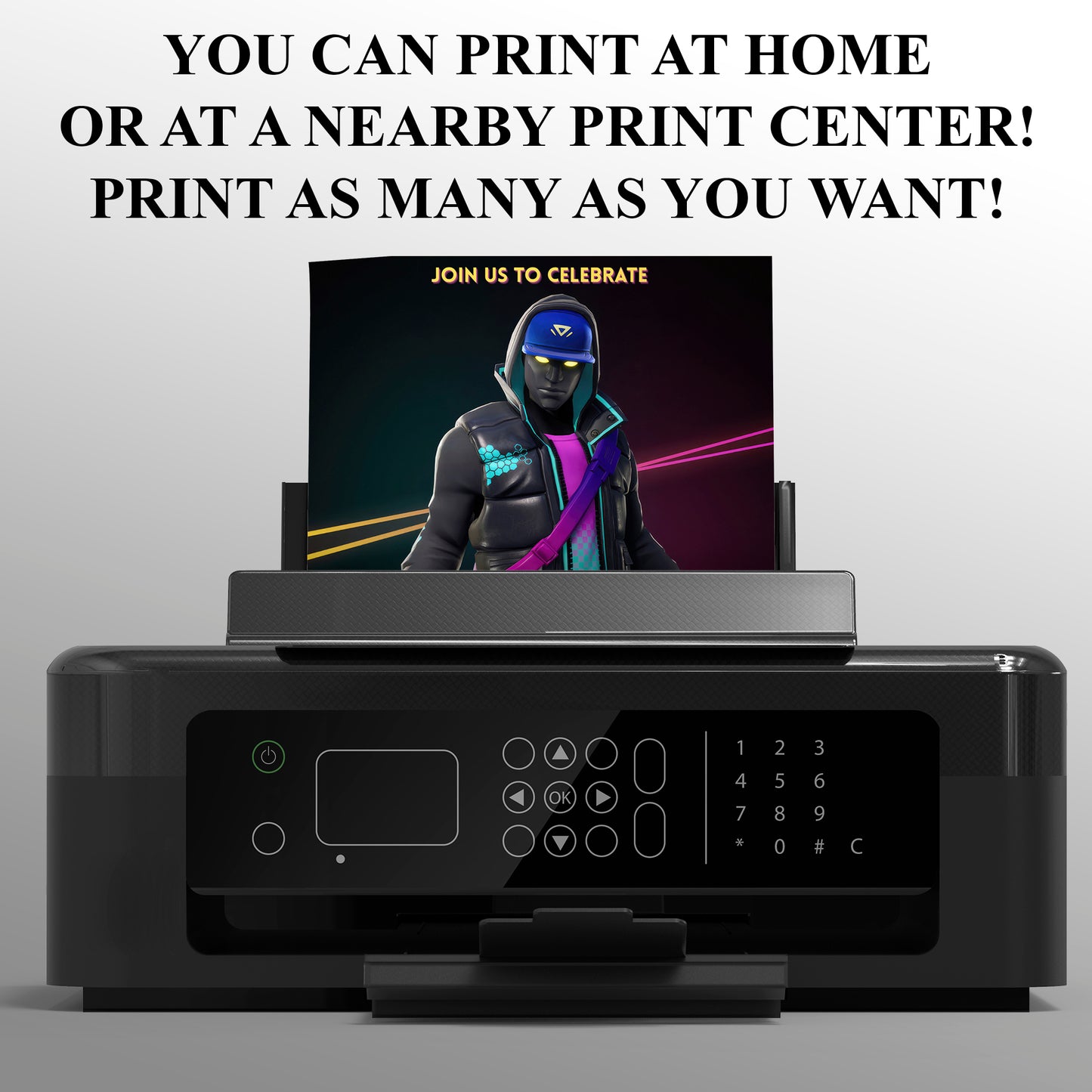 Fortnite Battle Royale Birthday Invitations - CreativeRino