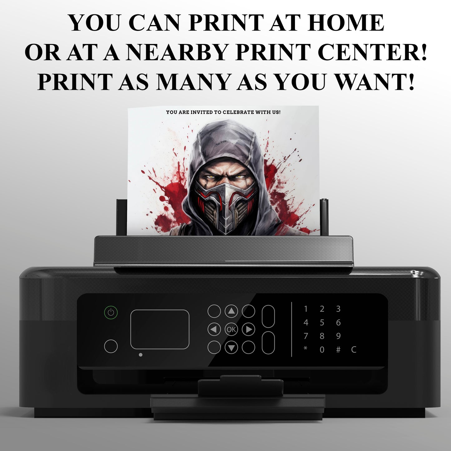 Mortal Kombat Birthday Invitation Template - CreativeRino