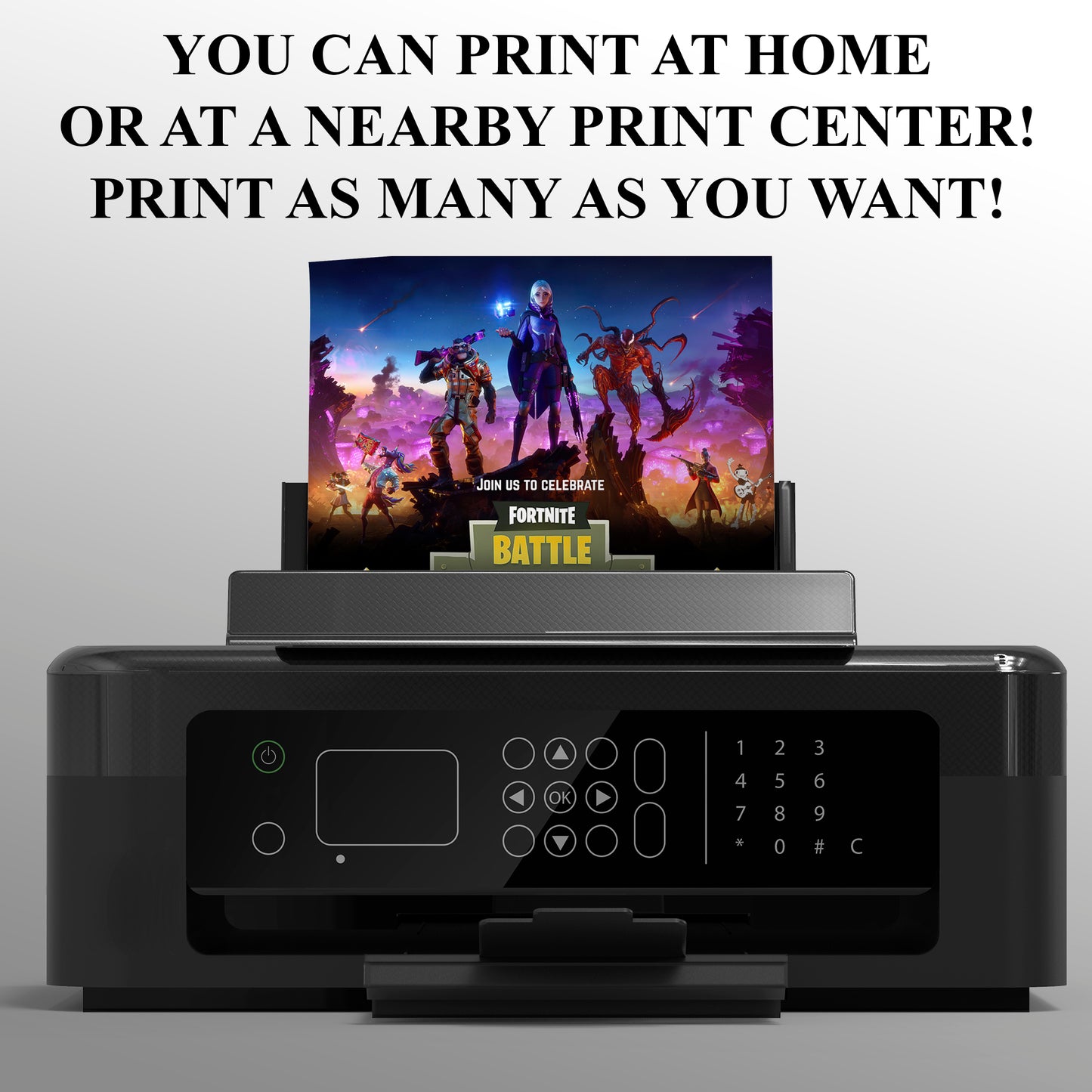 Fortnite Torin Skin Birthday Invitation - CreativeRino