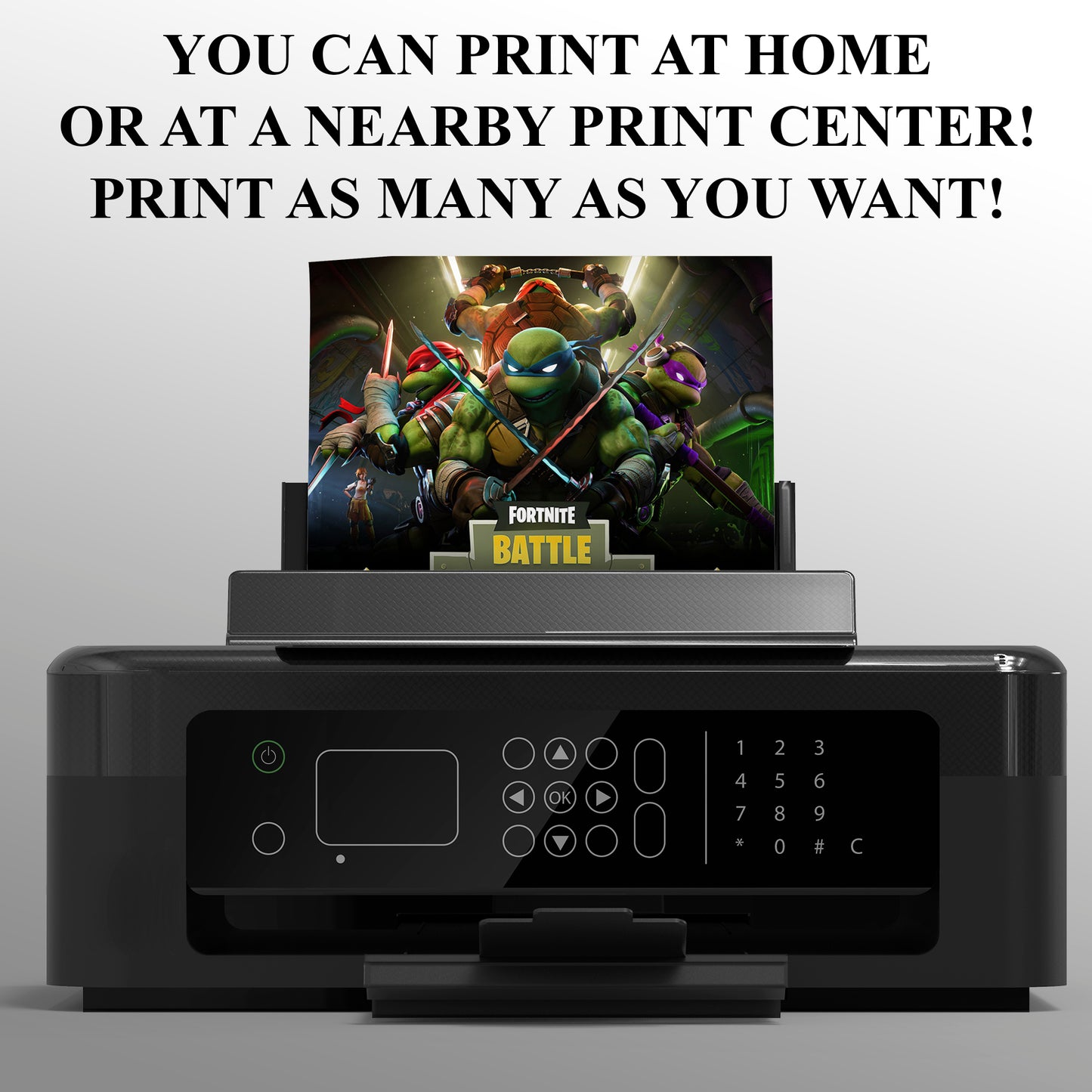 Fortnite X TMNT Birthday Invitation - CreativeRino