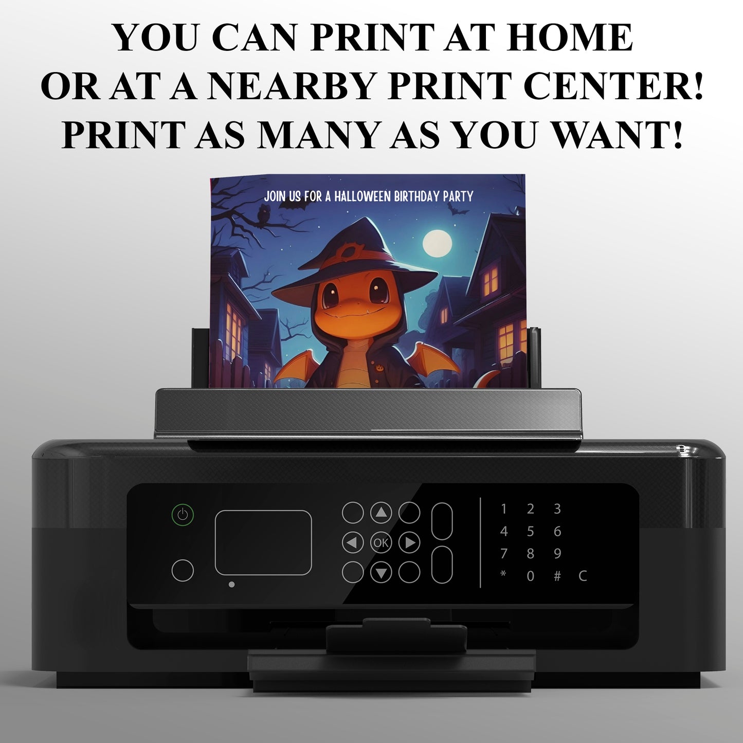 Charizard Halloween Party Invitation - CreativeRino