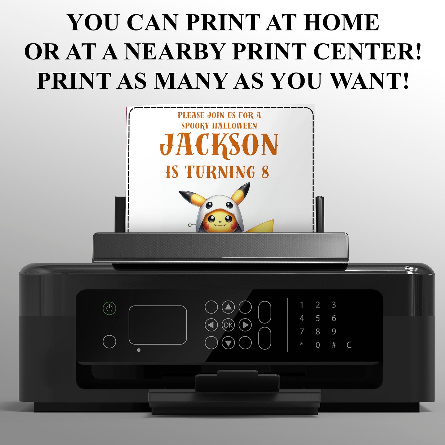 Pikachu Halloween Party Invitation - CreativeRino