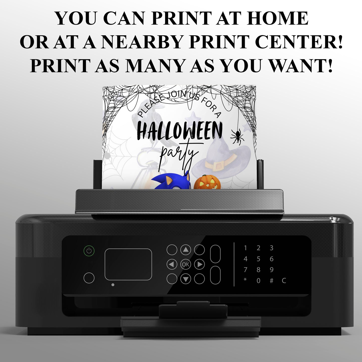 Editable Sonic Halloween Invite - CreativeRino