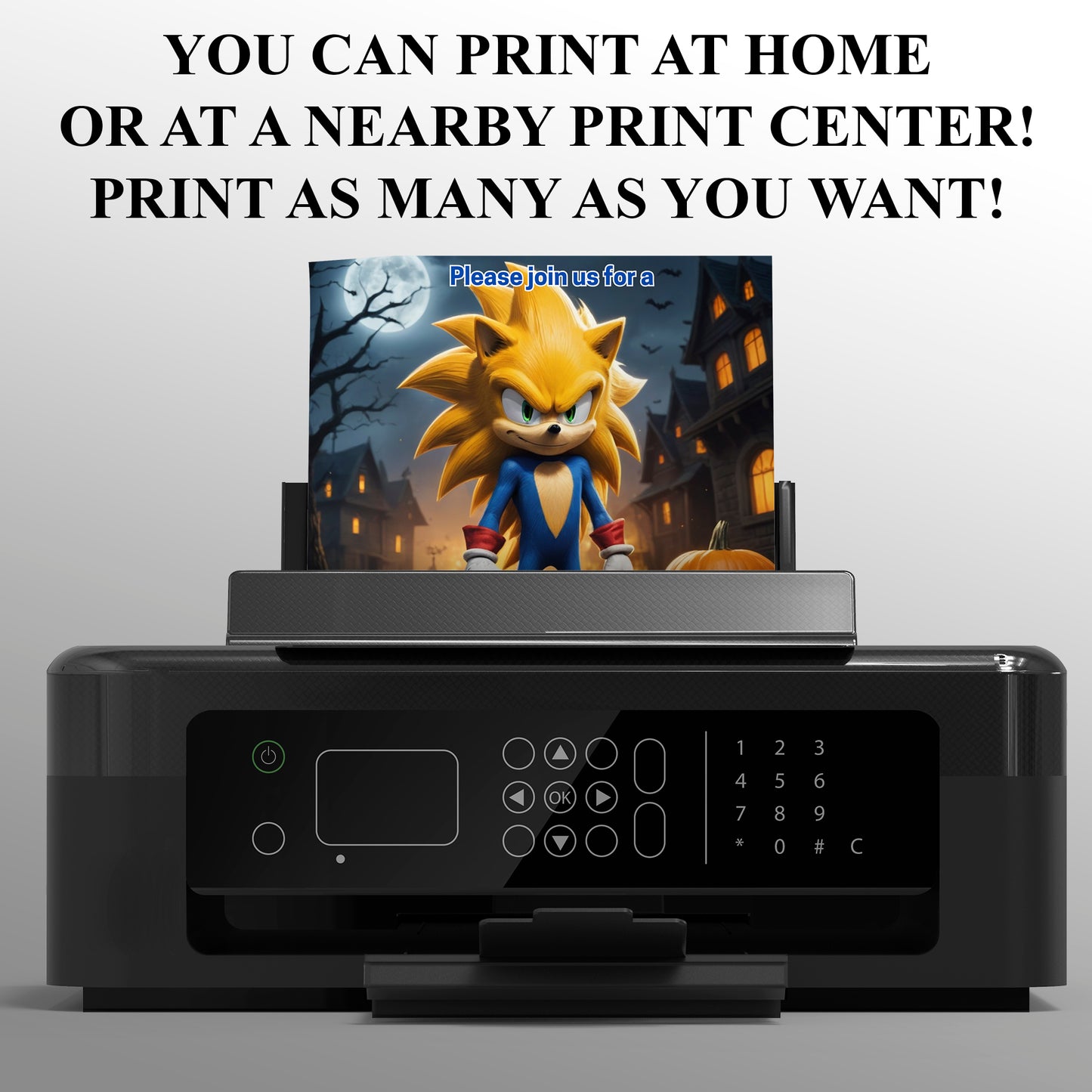 Sonic Halloween Invite - CreativeRino