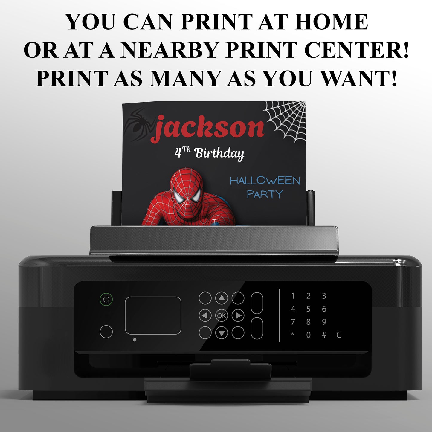 Editable Spiderman Halloween Invite - CreativeRino