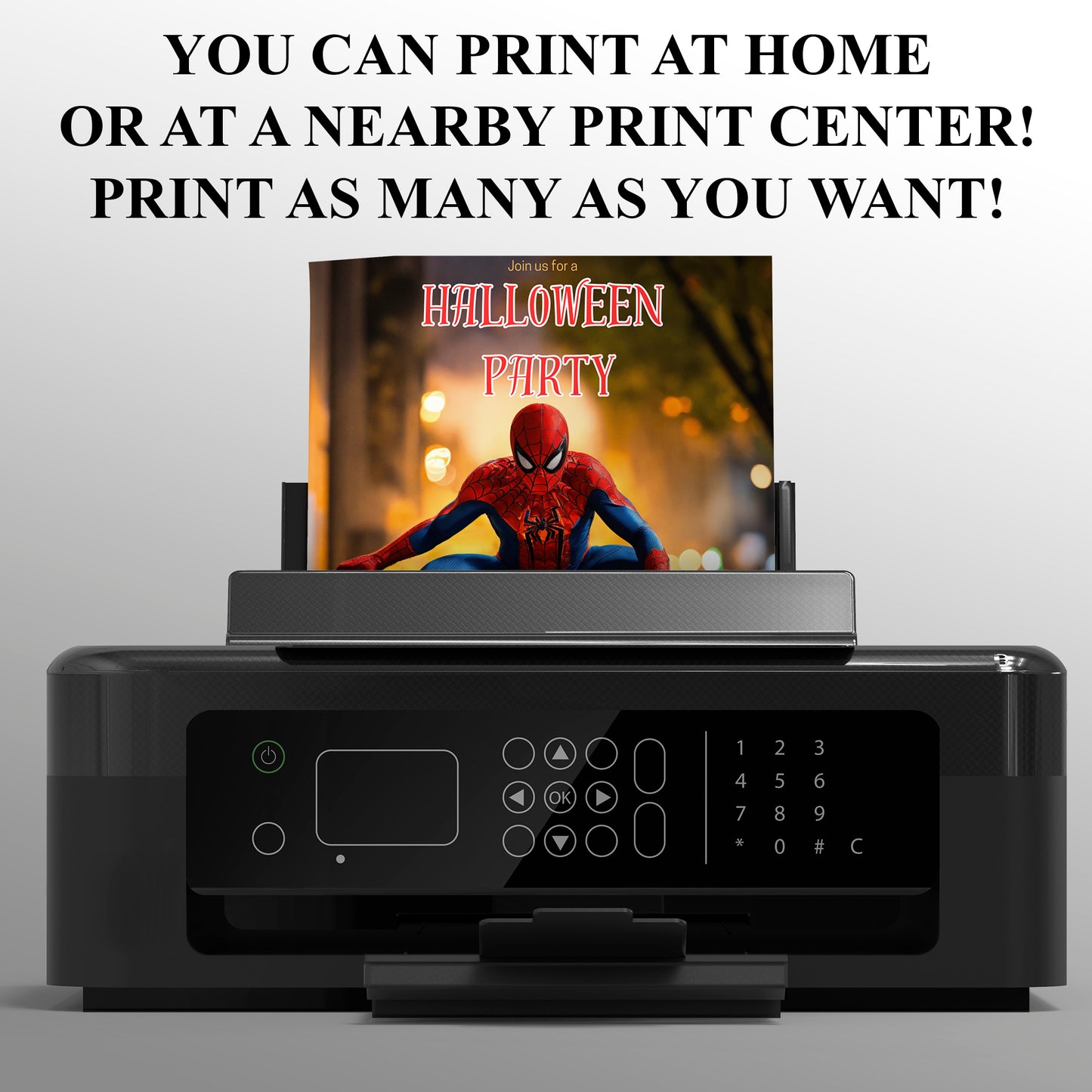 Editable Spidey Halloween Invitation - CreativeRino