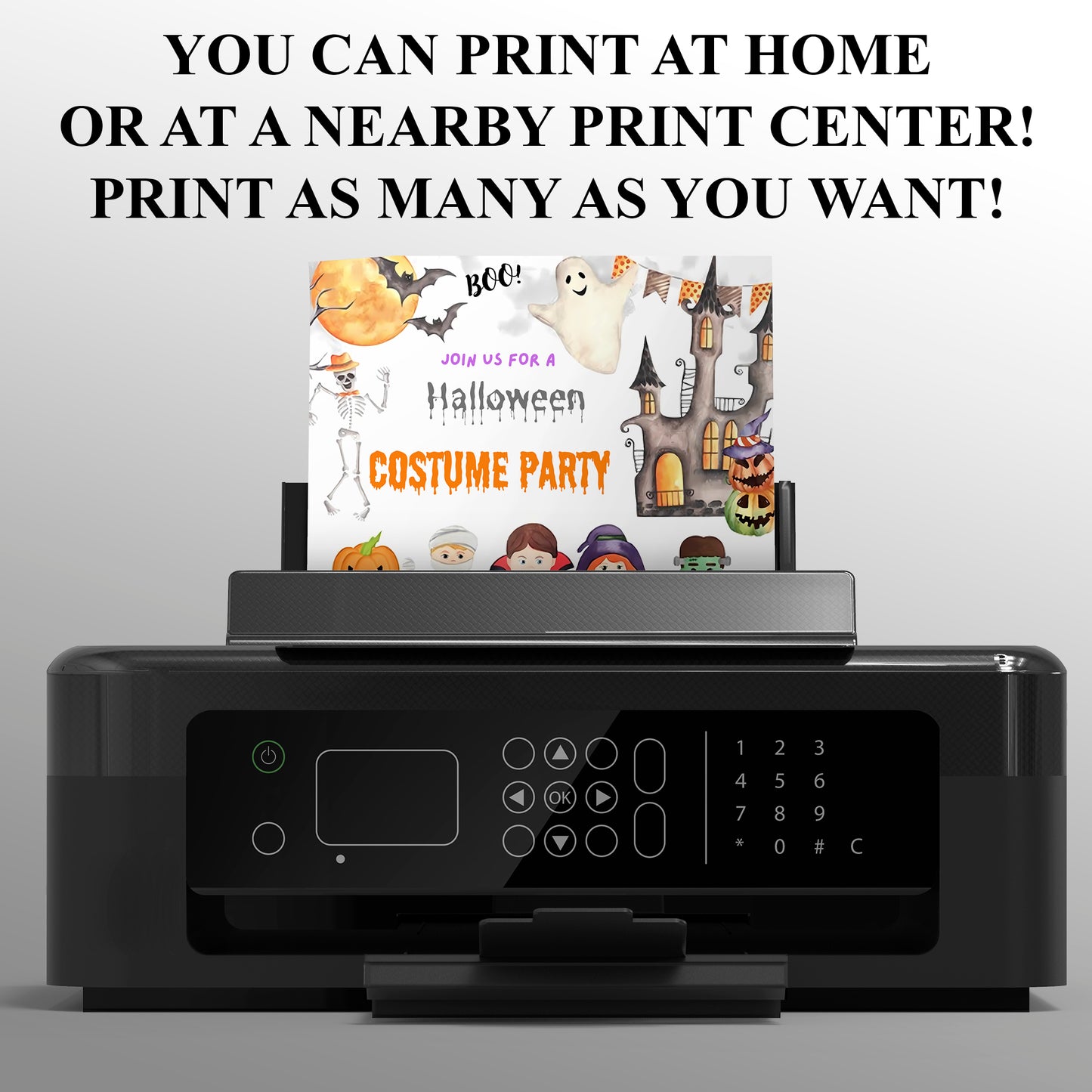 Editable Halloween Costume Party Invitation - CreativeRino