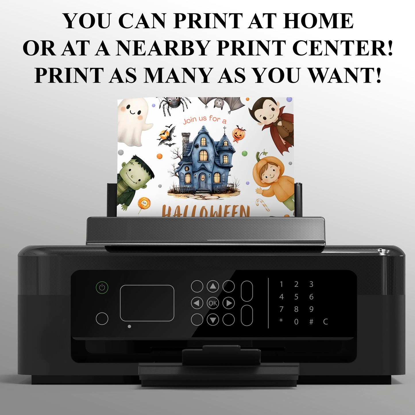 Editable Halloween Costume Party Invitation Halloween Birthday Invitation - CreativeRino