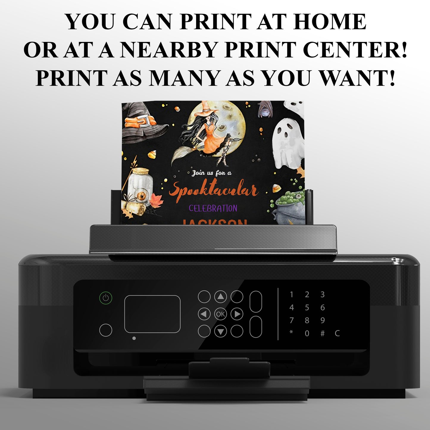 Editable Spooktacular Halloween Birthday Invitation - CreativeRino