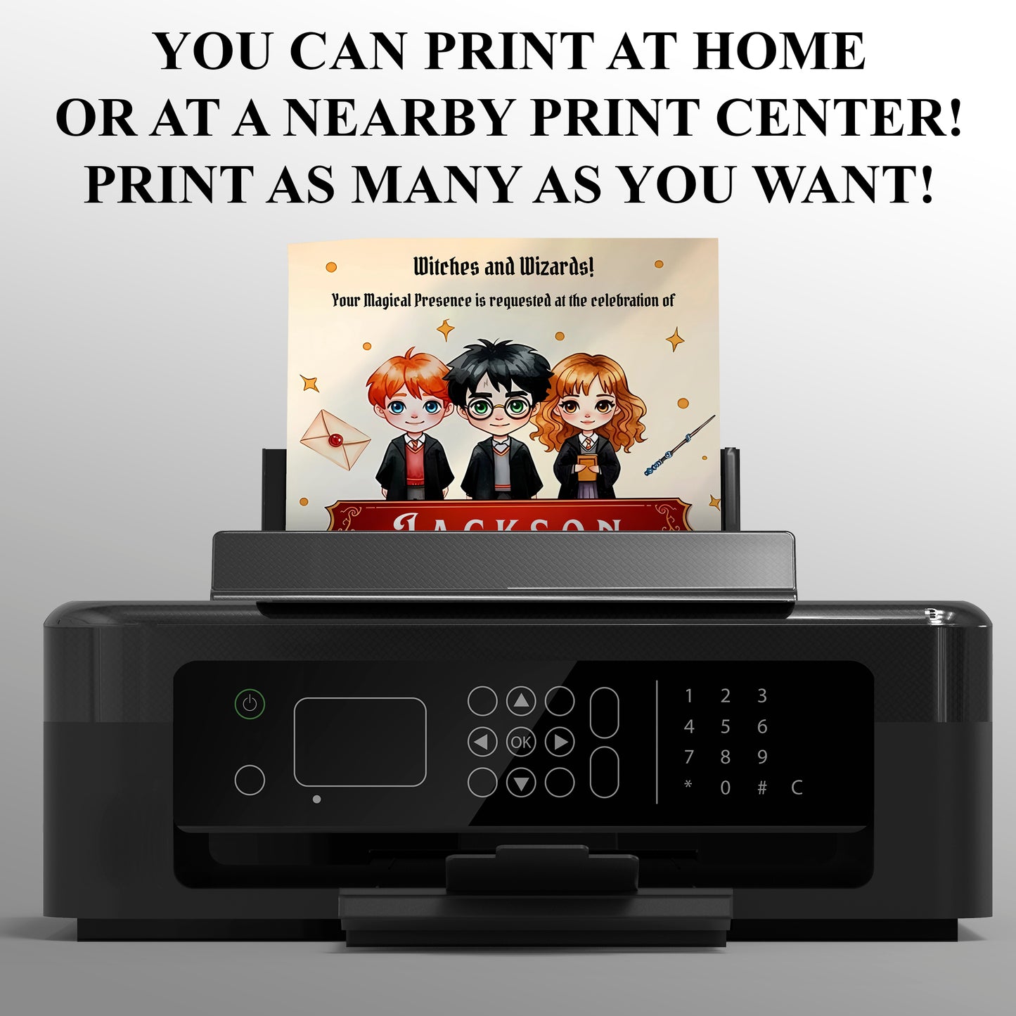 Harry Potter Halloween Birthday Invitation - CreativeRino