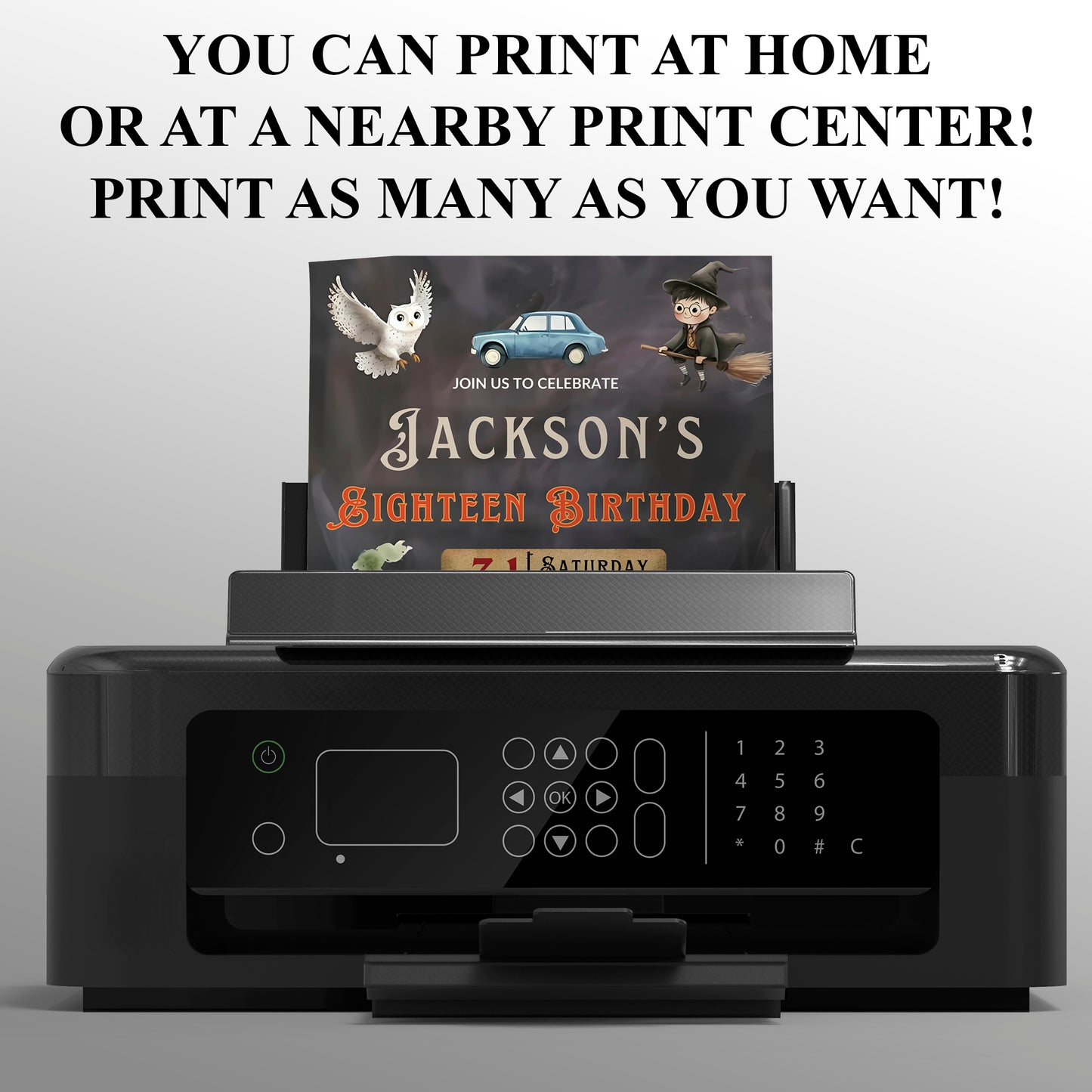 Editable Harry Potter Halloween Party Invitation - CreativeRino