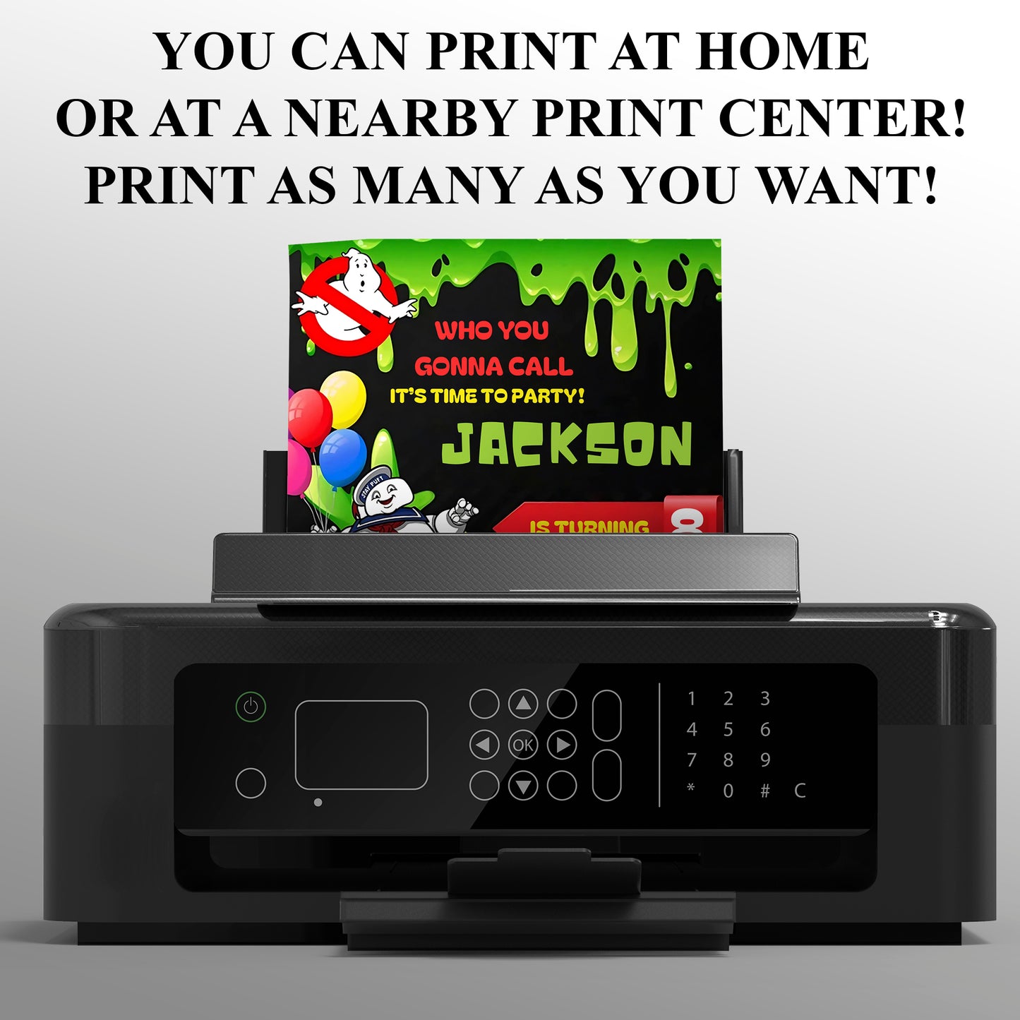 Ghostbusters Halloween Birthday Invitation - CreativeRino