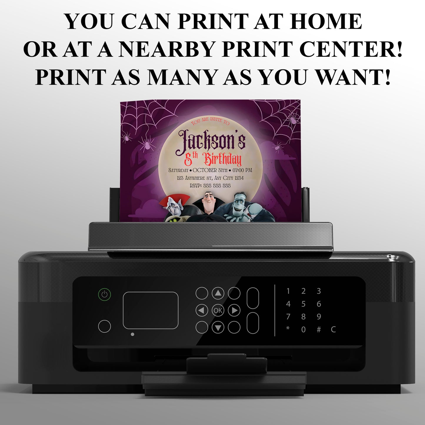 Hotel Transylvania Halloween Birthday Invitation - CreativeRino