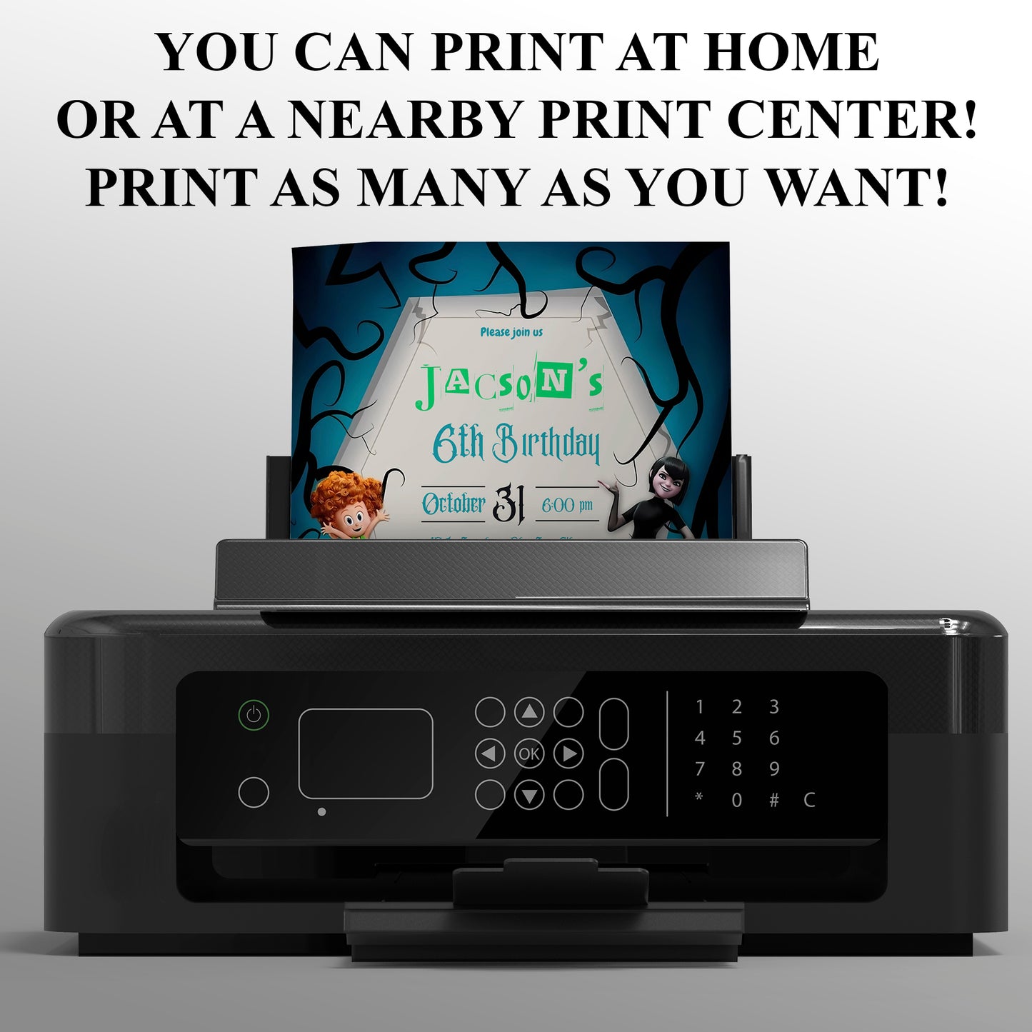 Hotel Transylvania Halloween Birthday Party Invitation - CreativeRino