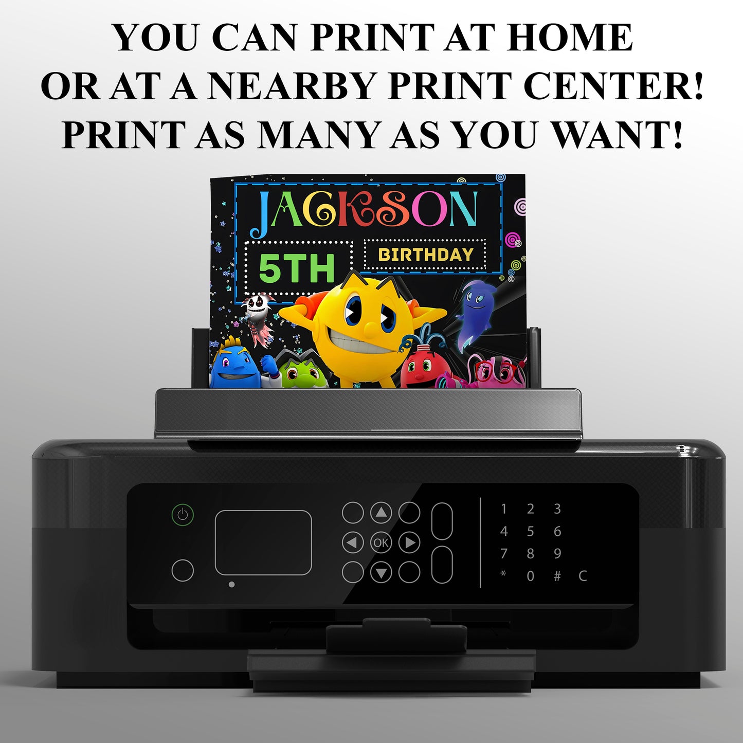 Pac Man Birthday Party Template - CreativeRino