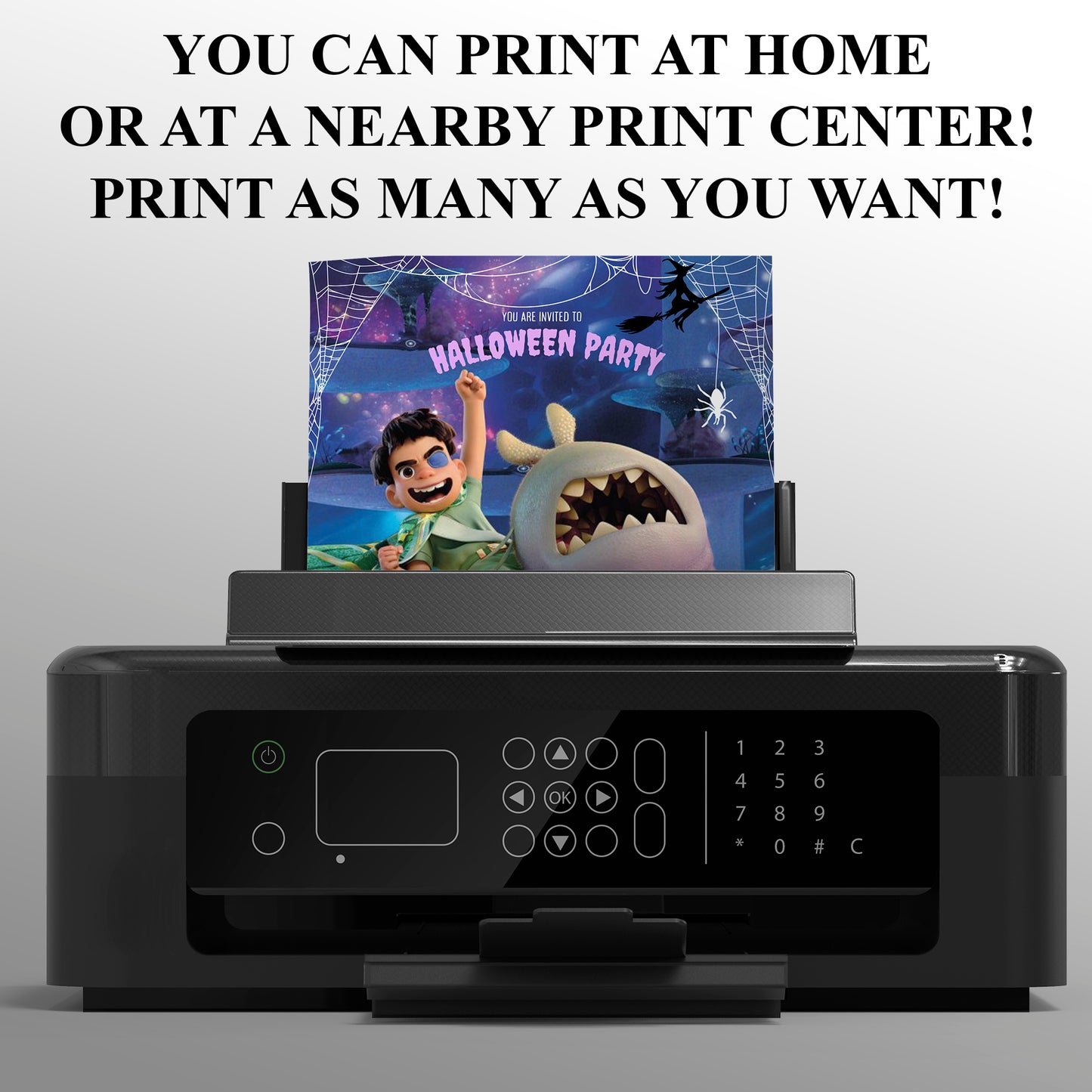 Printable Elio Halloween Party Invitation - CreativeRino