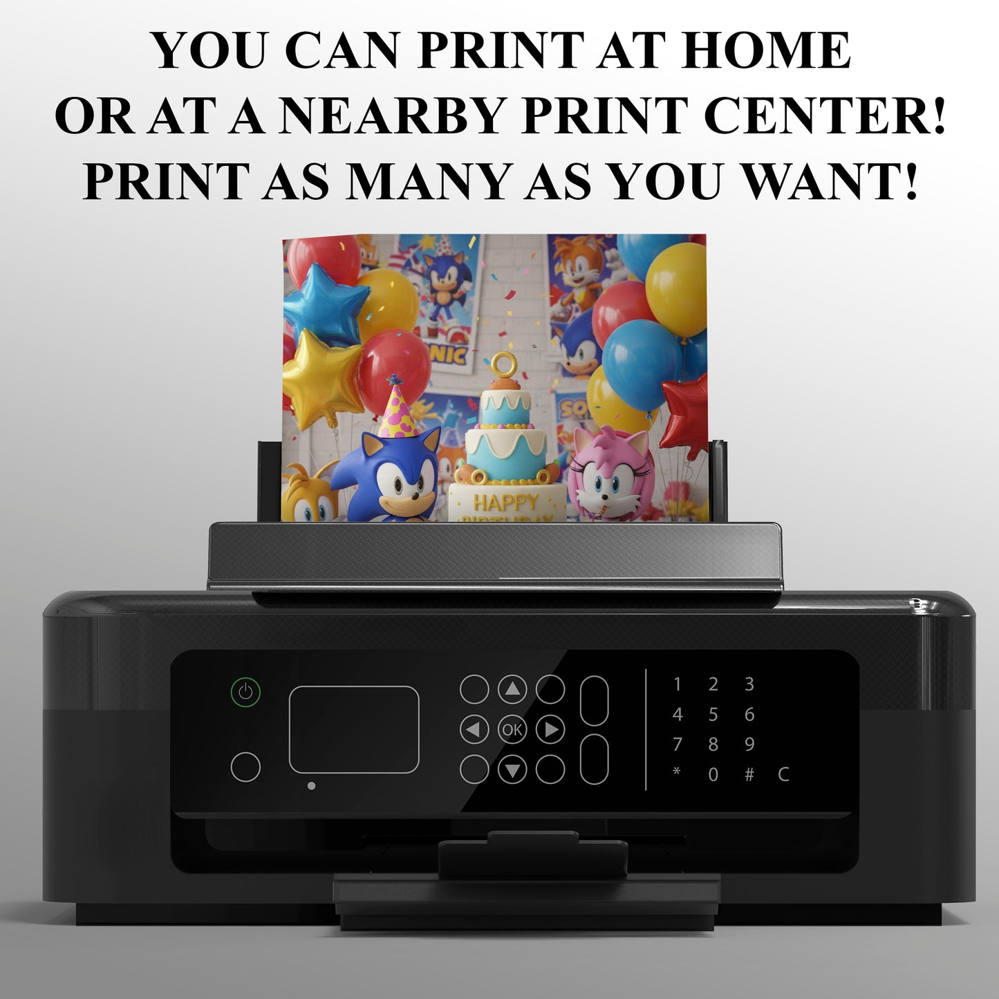 Sonic the Hedgehog Birthday Invitation - CreativeRino