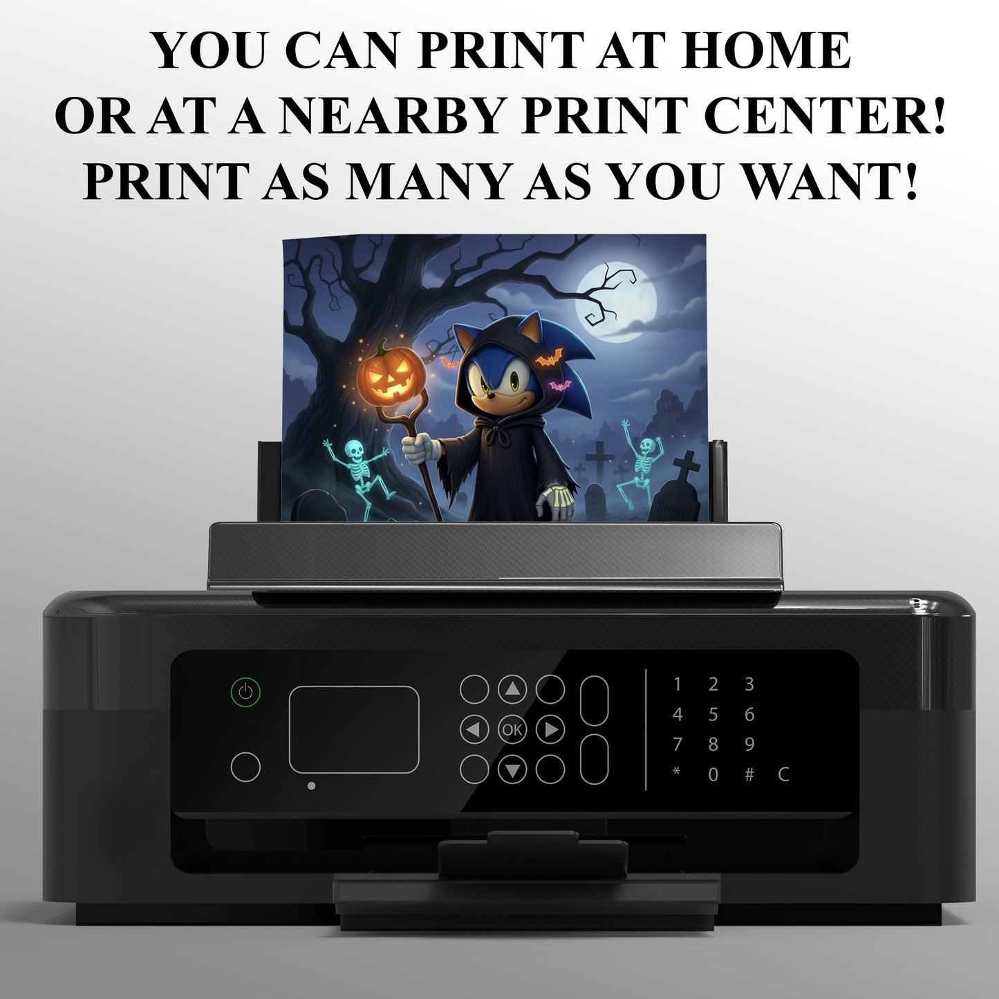 Editable Digital Sonic the Hedgehog Halloween Party Invite - CreativeRino