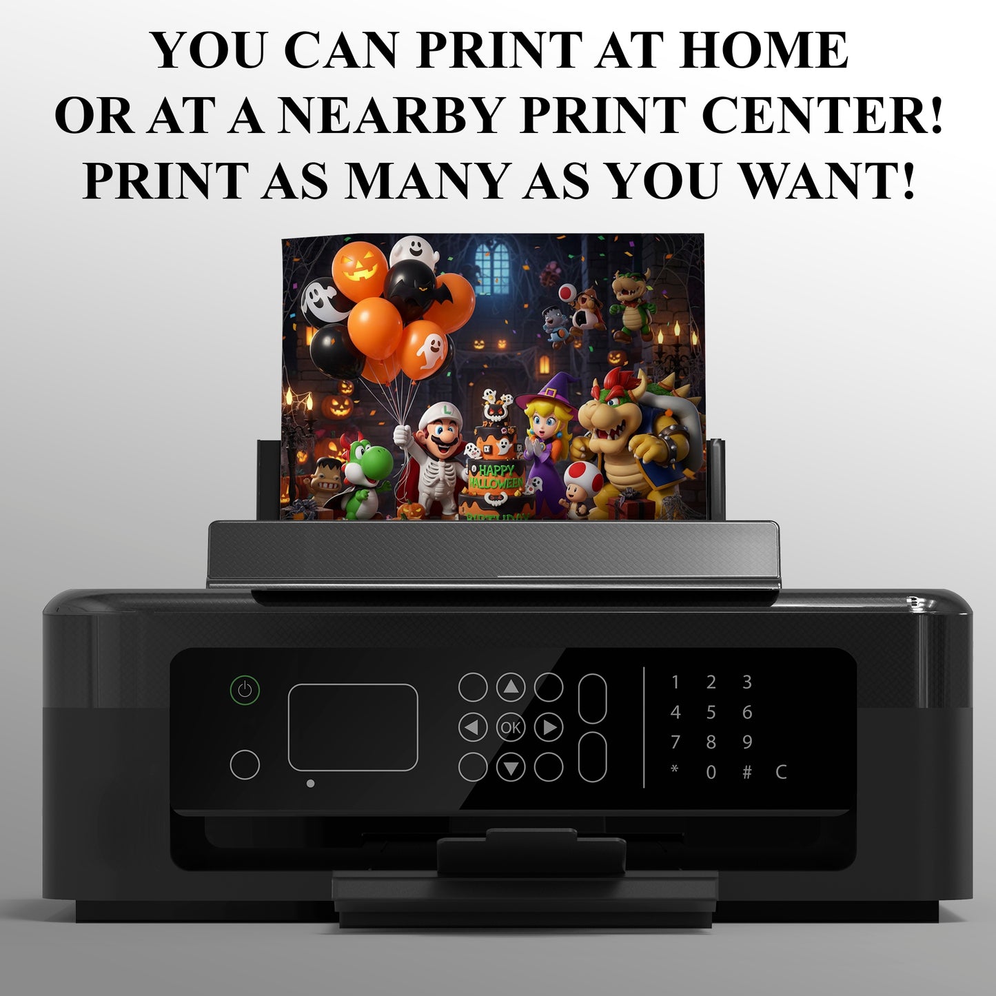 Editable Princess Peach Super Mario Bros Halloween Party Invite - CreativeRino