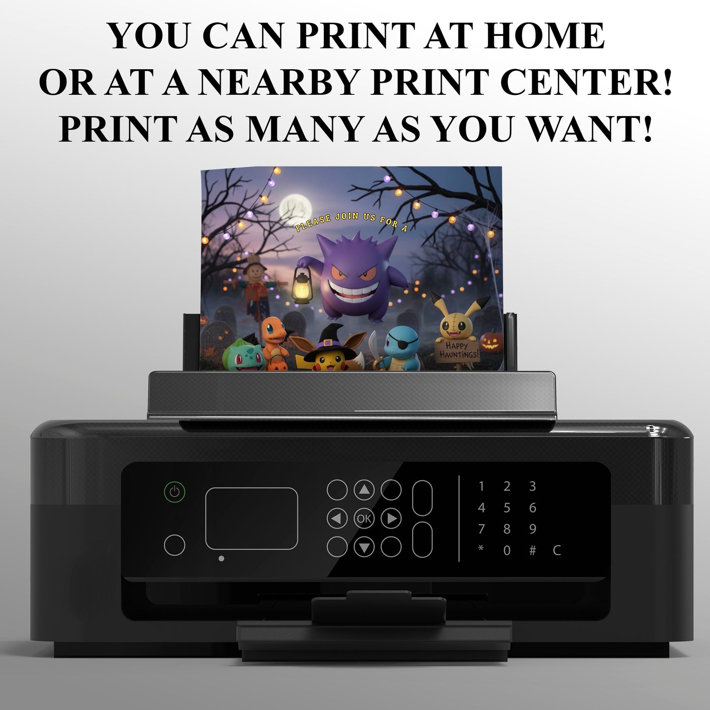 Pokemon Halloween Party Invitation - CreativeRino