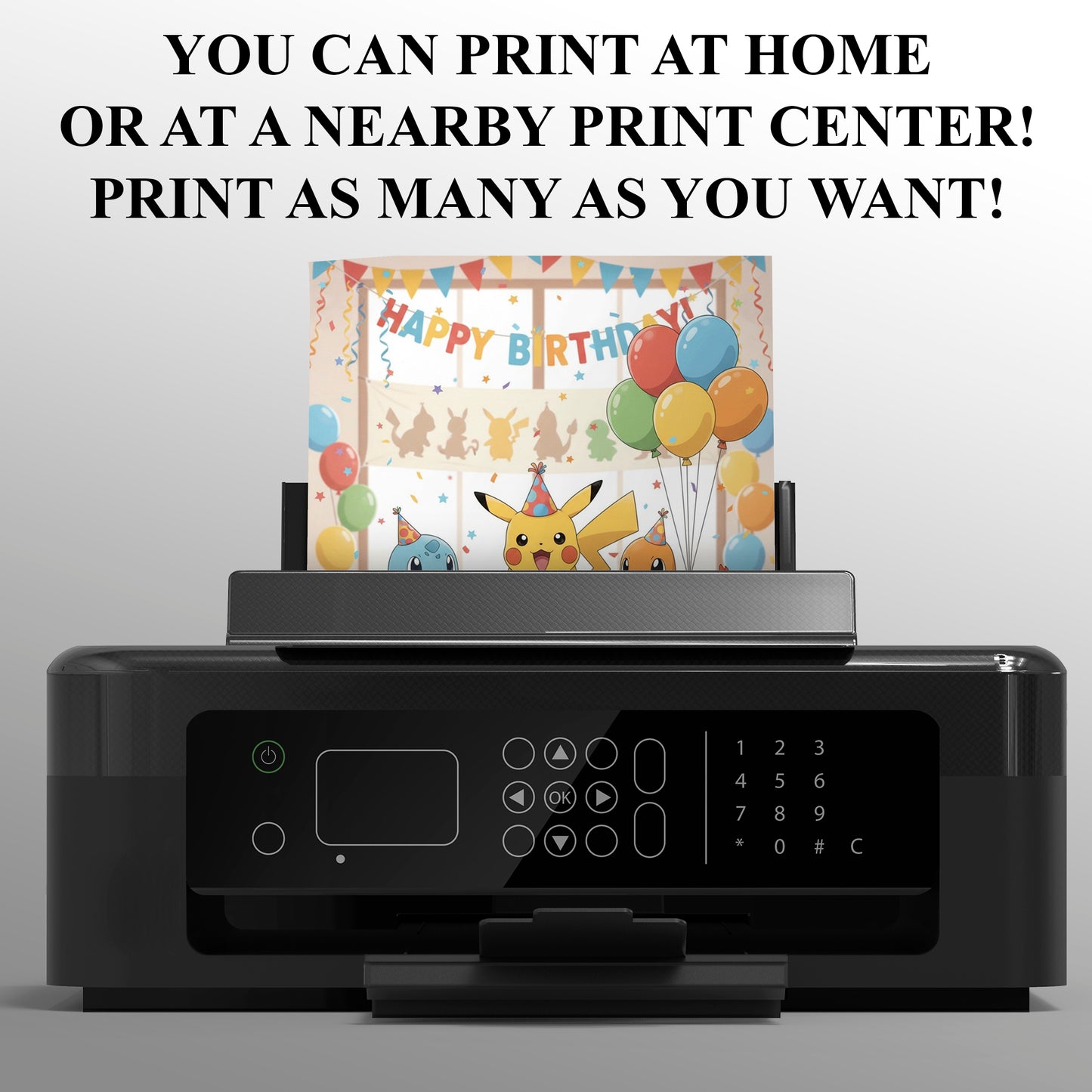 Editable Pikachu Birthday Party Invitation - CreativeRino
