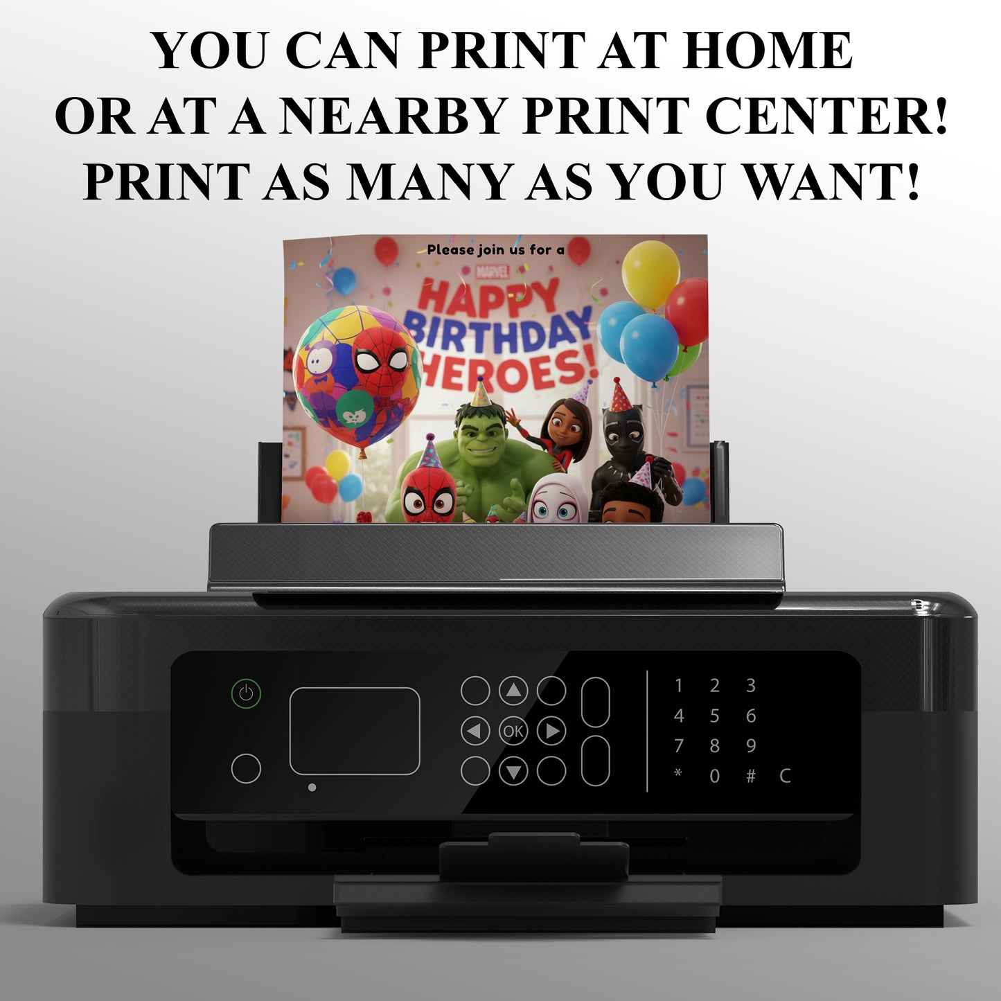 Spidey and Friends Birthday Invitation - CreativeRino