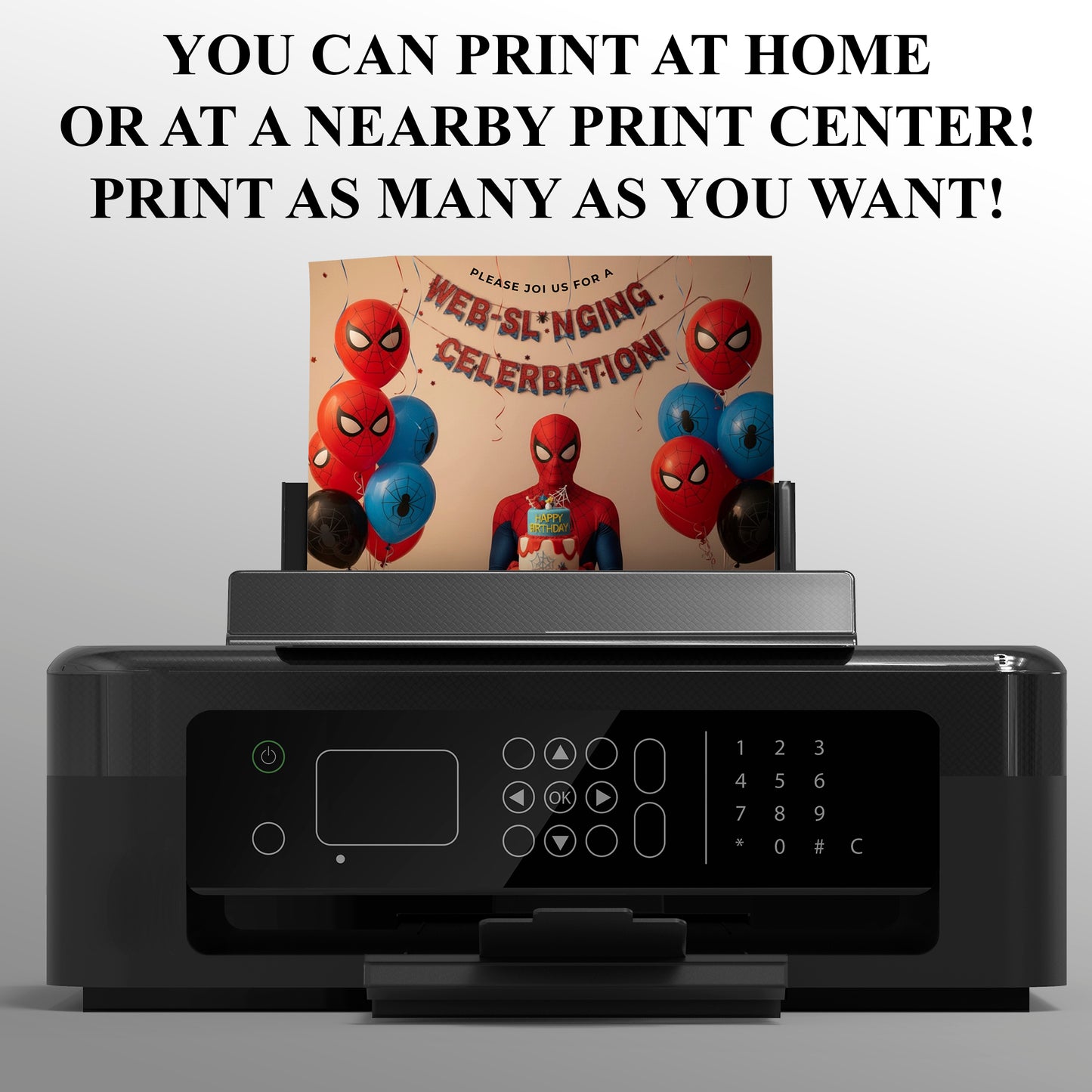 Editable Spiderman Invitation Canva Template - CreativeRino