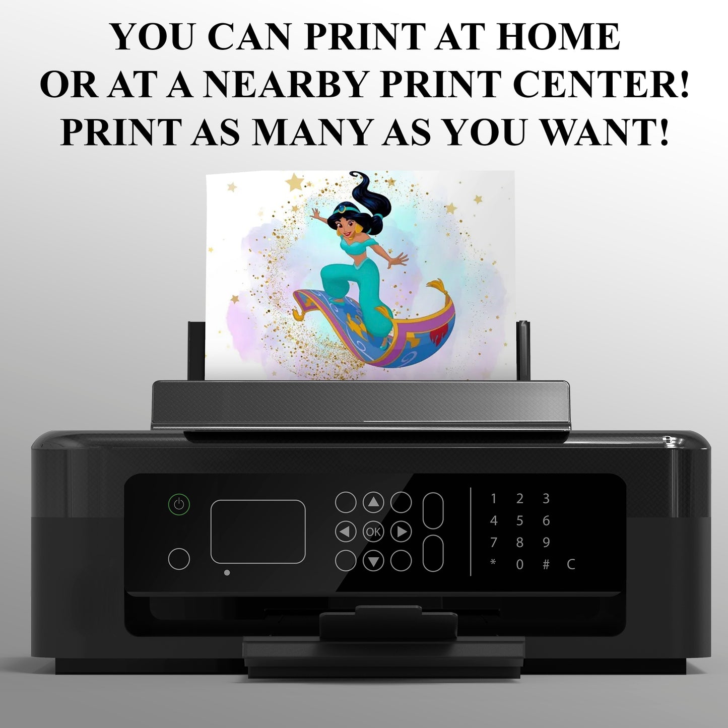 Princess Jasmine Birthday Invitation - CreativeRino