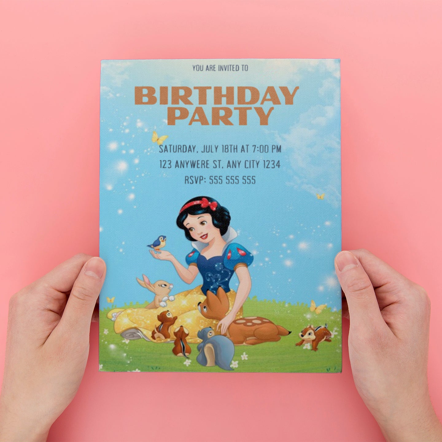 Snow white Birthday Party Invitation - CreativeRino