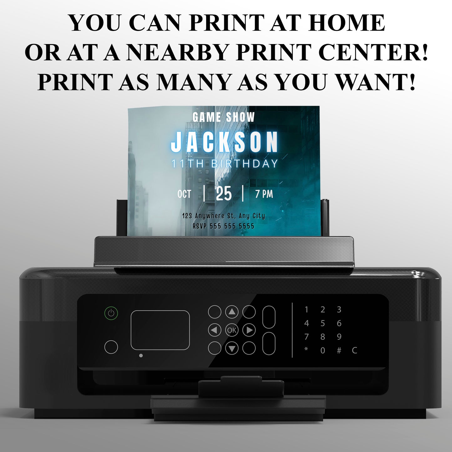Digital Tron Birthday Invitation - CreativeRino