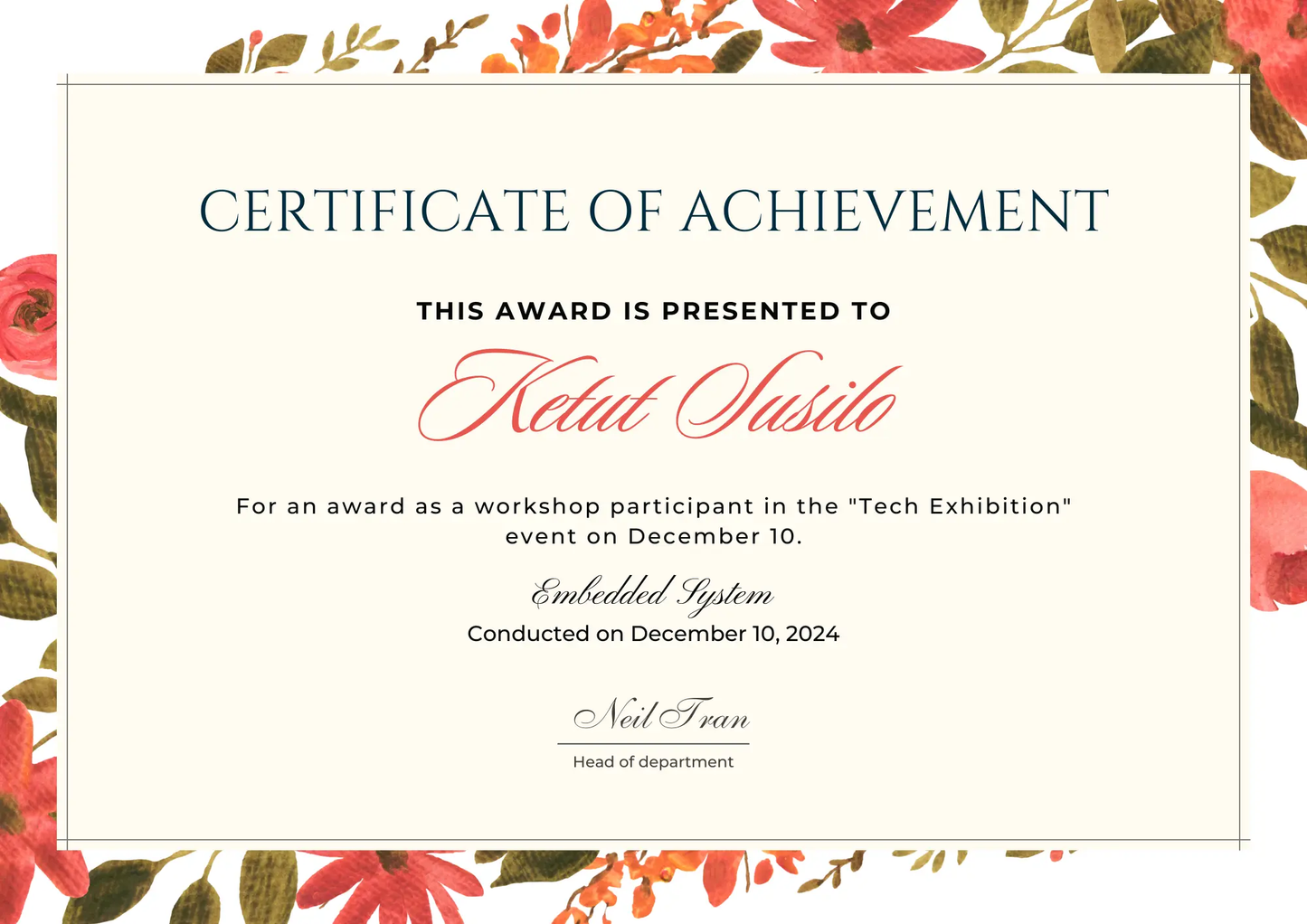 Certificate of Achievement Template | Achievement Certificate - CreativeRino