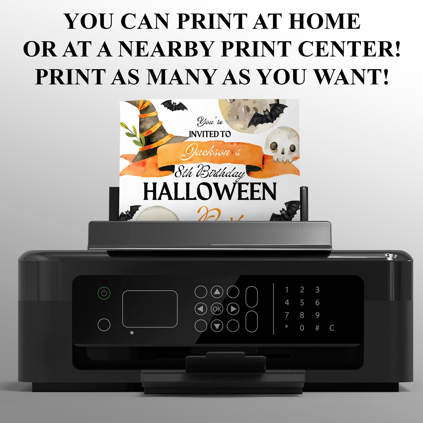 Halloween Birthday Party Invitation - CreativeRino
