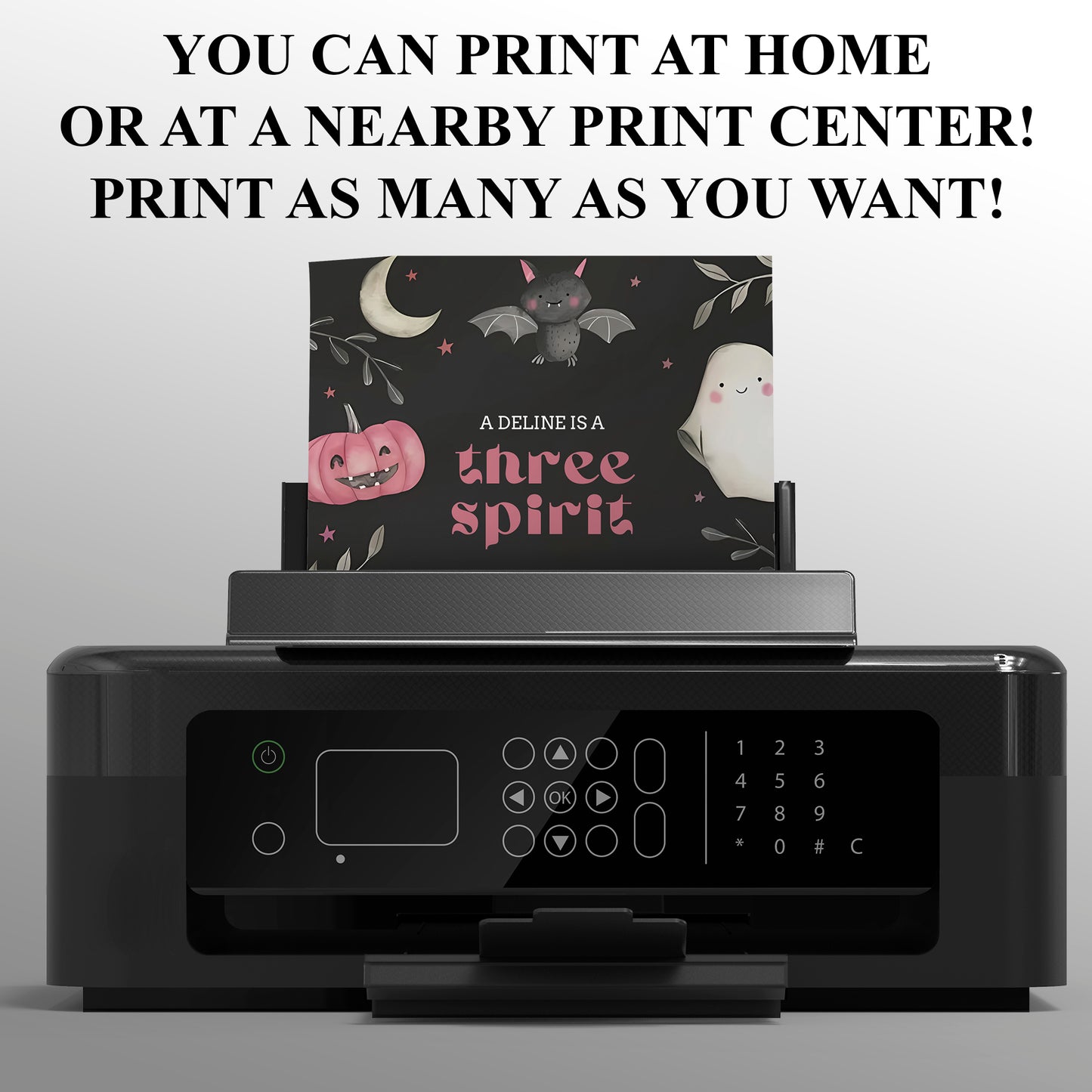 Three Spirit Halloween Ghost Birthday Invitation - CreativeRino