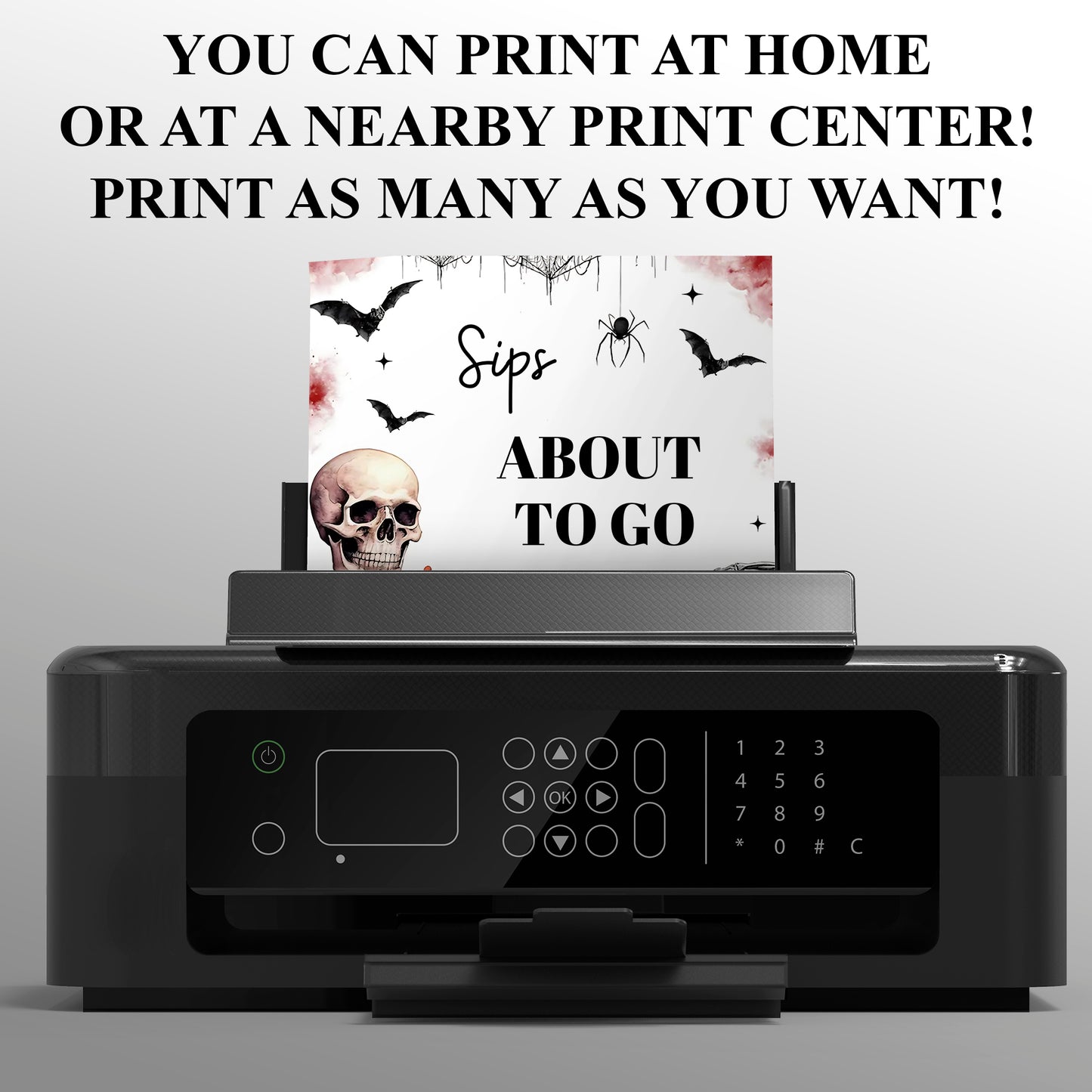 Sips About to Go Down Adult Halloween Invitation - CreativeRino