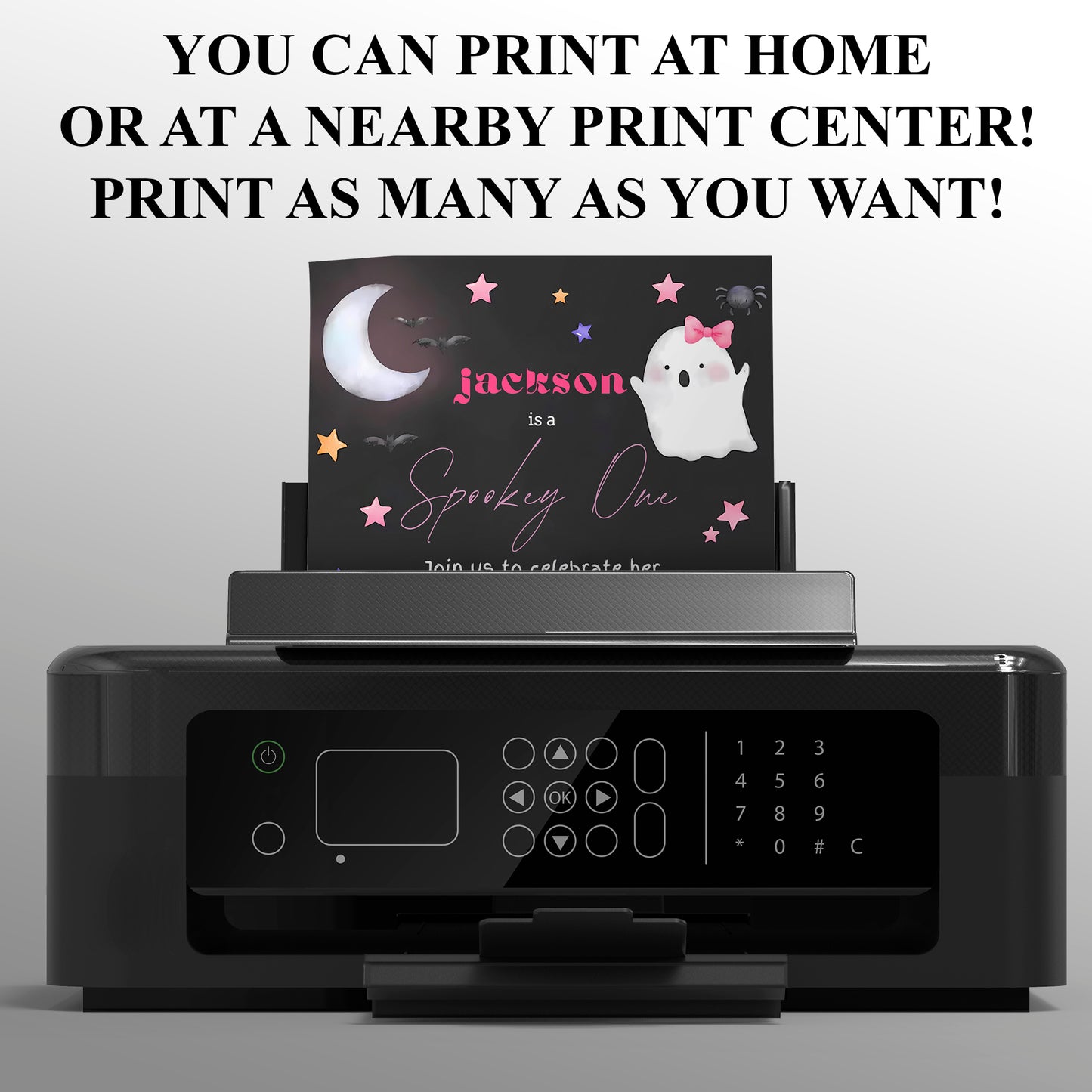 Spooky One 1st Birthday Party Invitation - CreativeRino