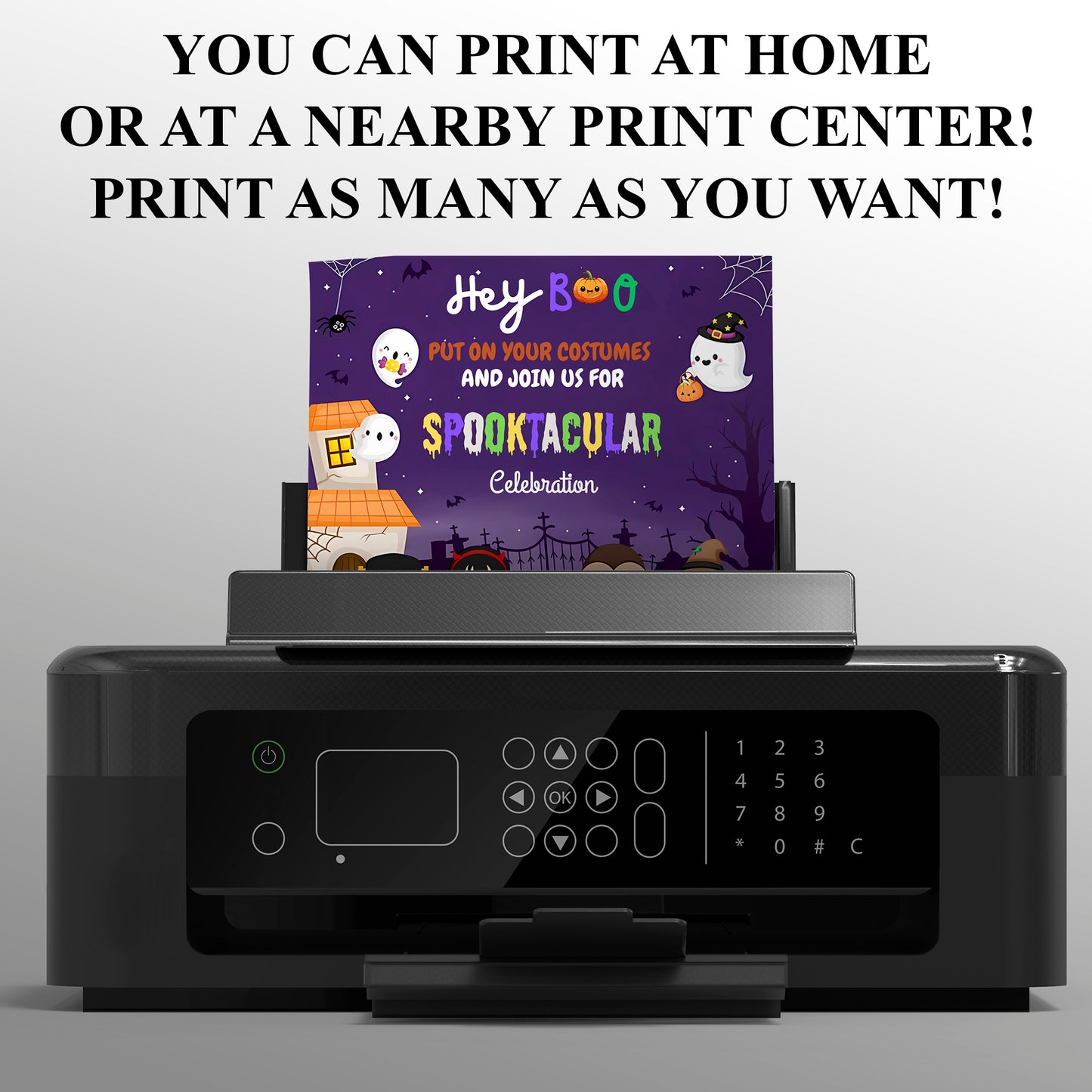 Spooktacular Halloween Birthday Invitation - CreativeRino