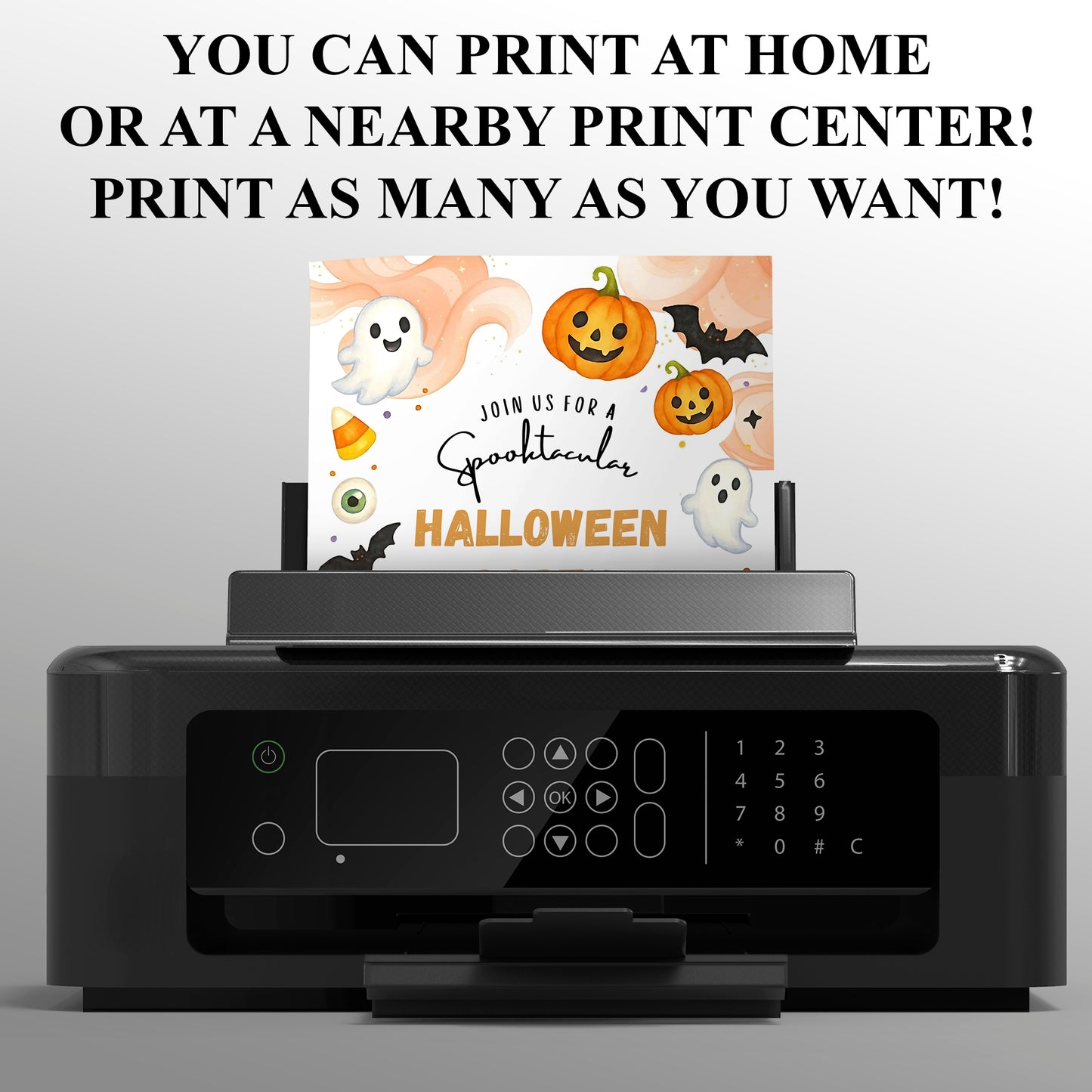 Halloween Party Boo Ghost Invitation - CreativeRino