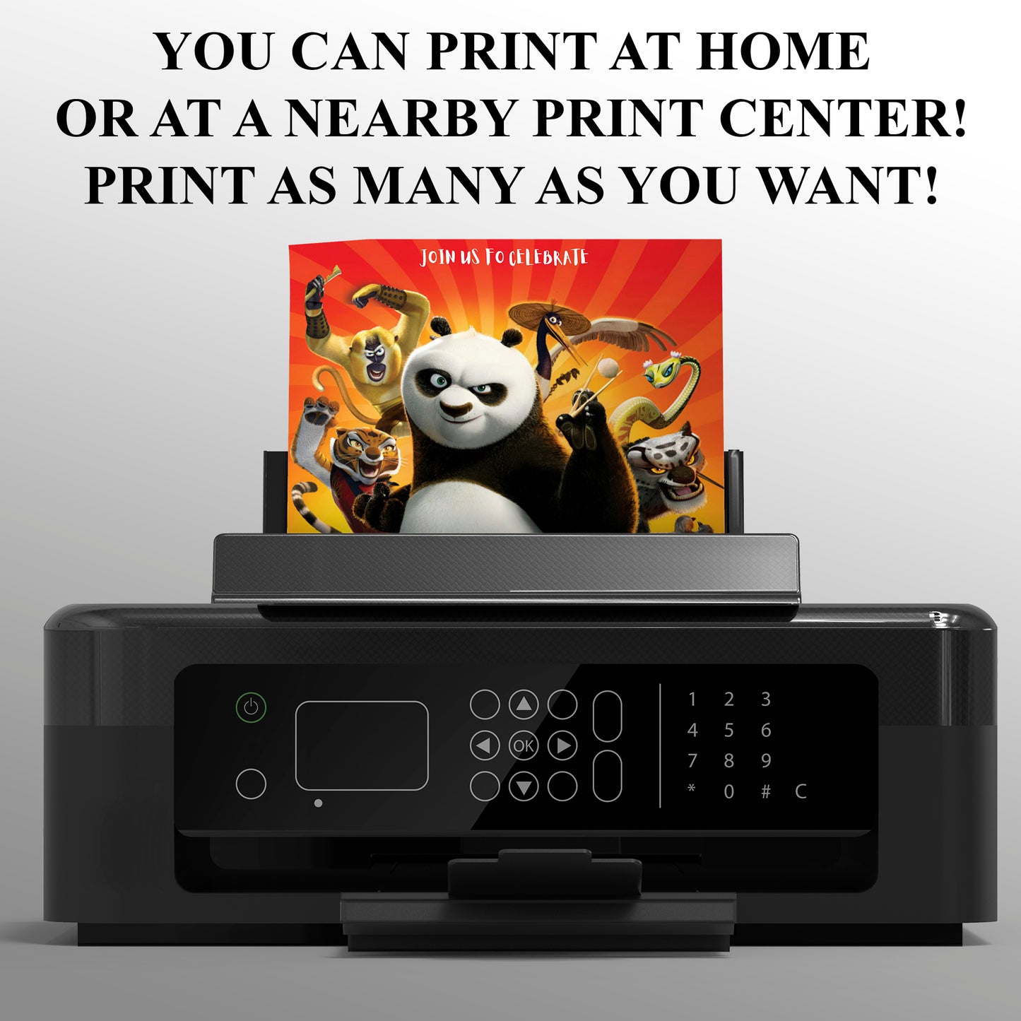 Kung Fu Panda Birthday Invitation Template - CreativeRino