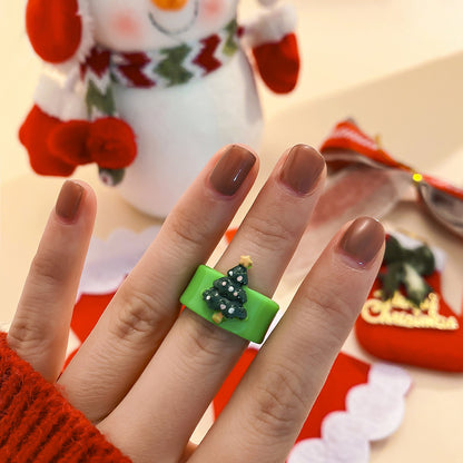 Handmade Christmas Resin Ring Series | Cute Festive Jewelry & Novelty Gift