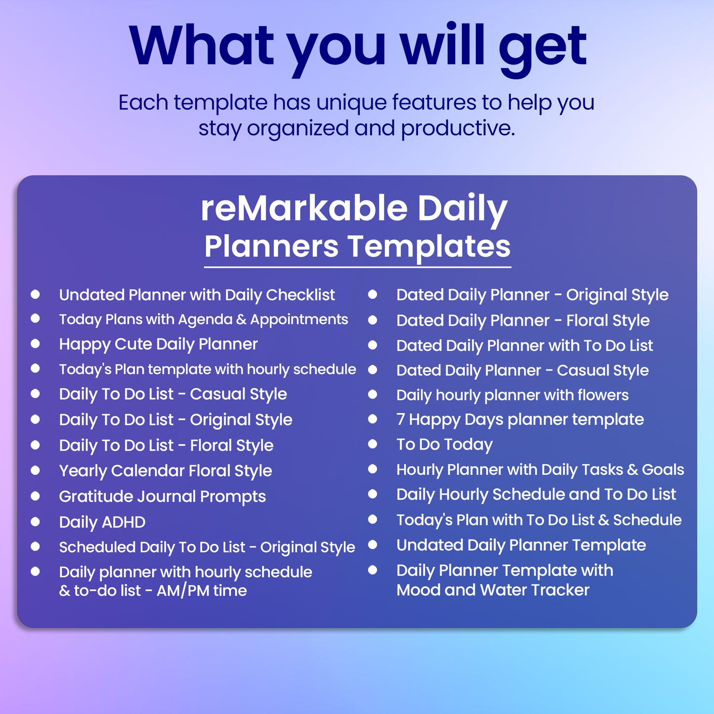 360+ reMarkable 2 Planners Template Bundle