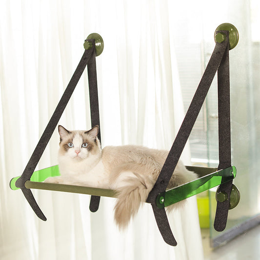 Premium Window Sill Cat Hammock & Hanging Perch | Heavy-Duty Suction Cup Cat Bed Swing for Indoor Cats CreativeRino
