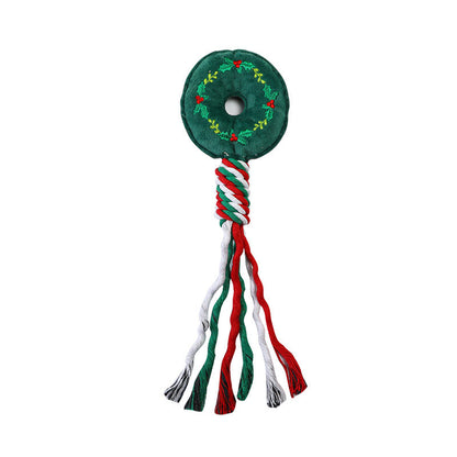 Durable Christmas Cotton Rope Plush Toy | Teeth Grinding Dog & Cat Festive Chew Toy eprolo